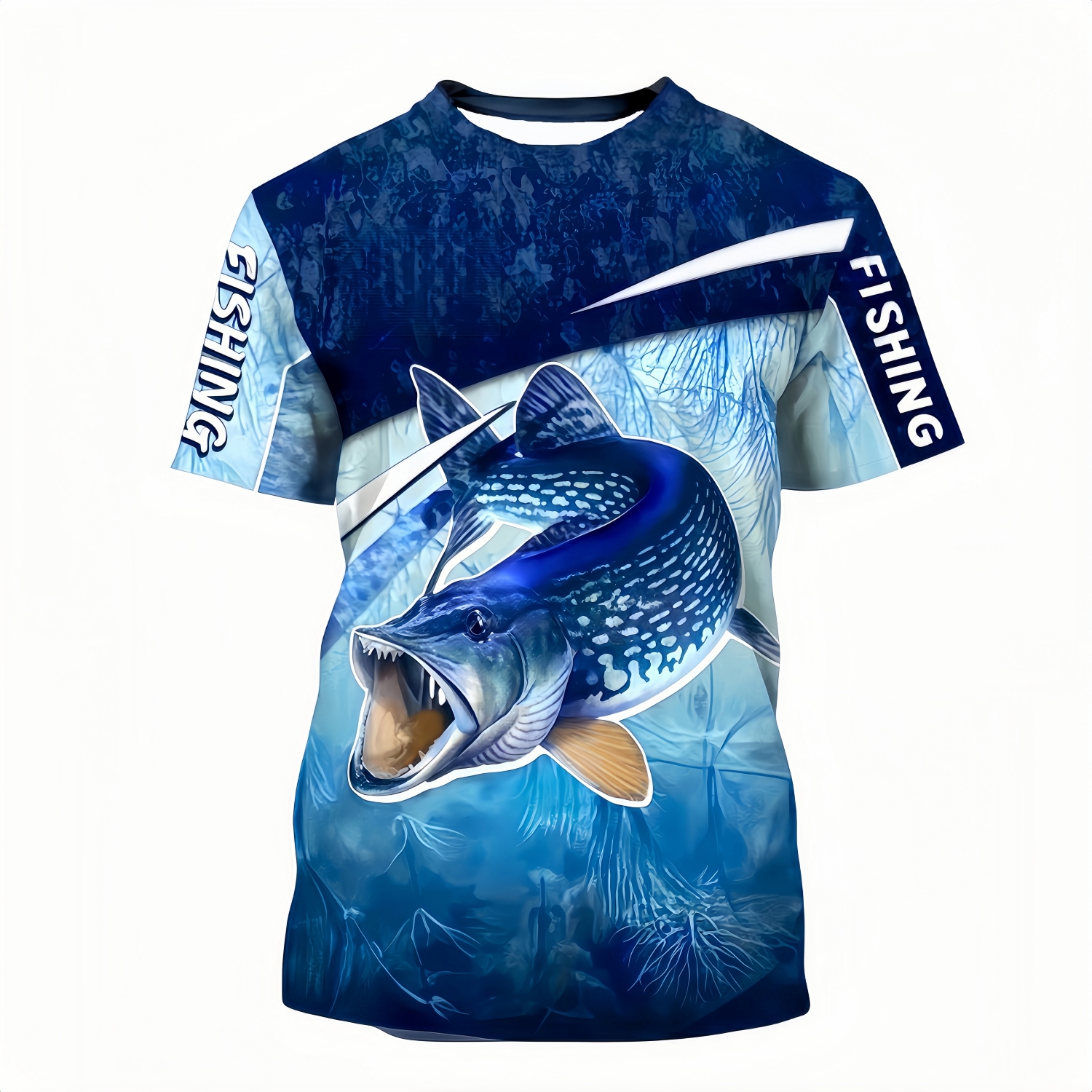 Men's Polyester Spandex Ice Silk Sublimated Sun Protection Fishing T-shirt - Image 3