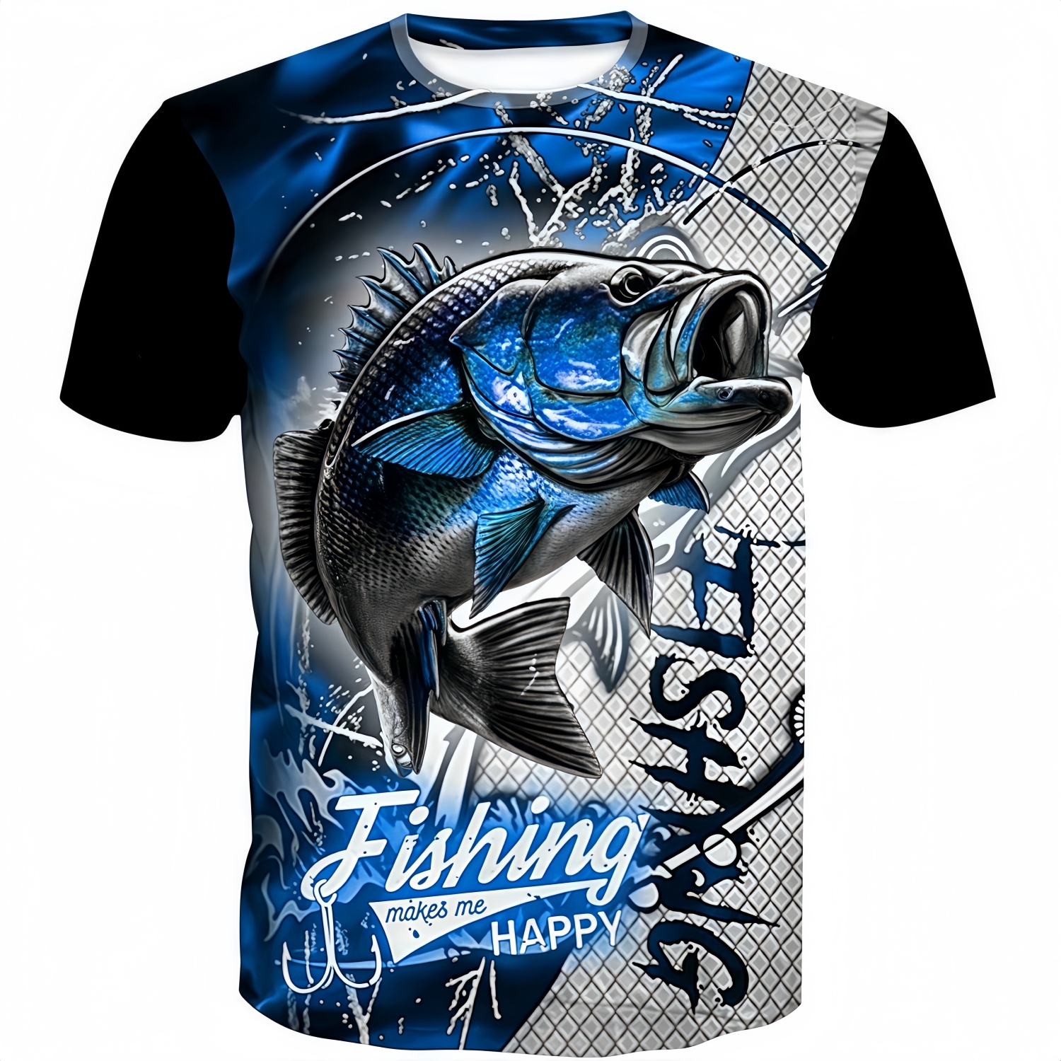 Men's Polyester Spandex Ultra Mesh Sublimated Sun Protection Fishing T-shirt - Image 3