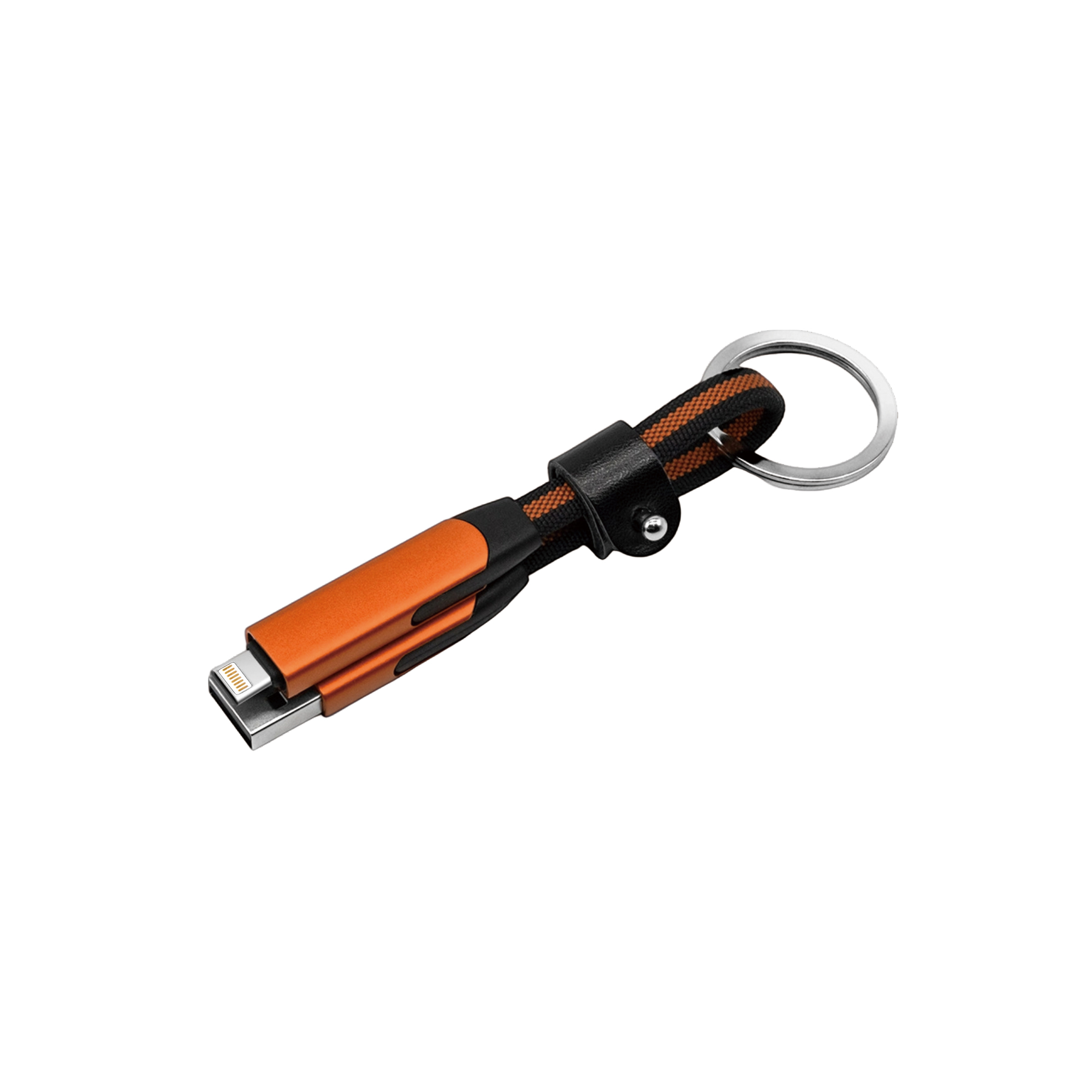 60W 6-in-1 Braided Charging Cable with Keyring - Image 4