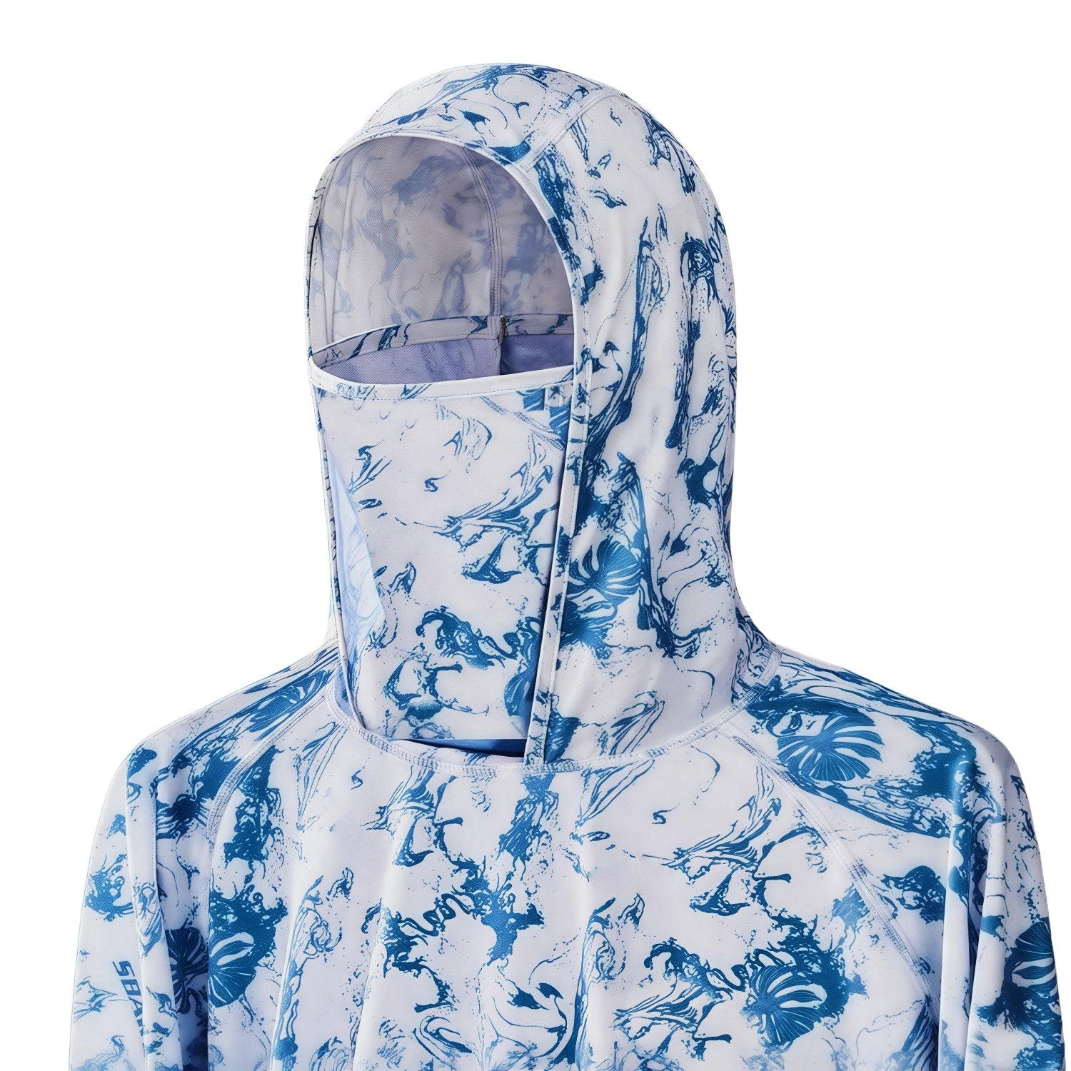 Men's Polyester Spandex Sublimated Sun Protection Fishing Hoodie With Pocket - Image 3