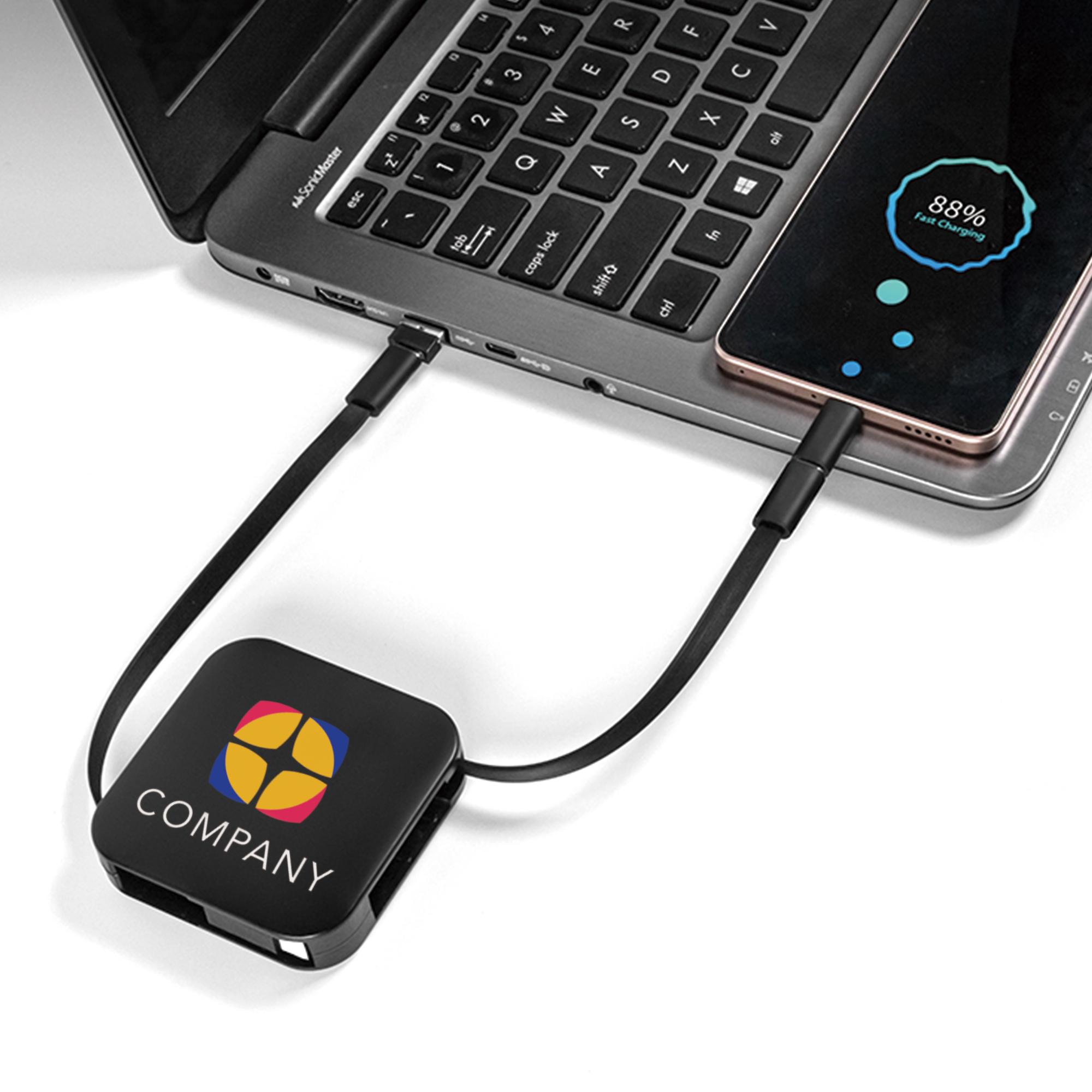 60W 4-in-1 Retractable Charging Cable with Phone Stand - Image 10