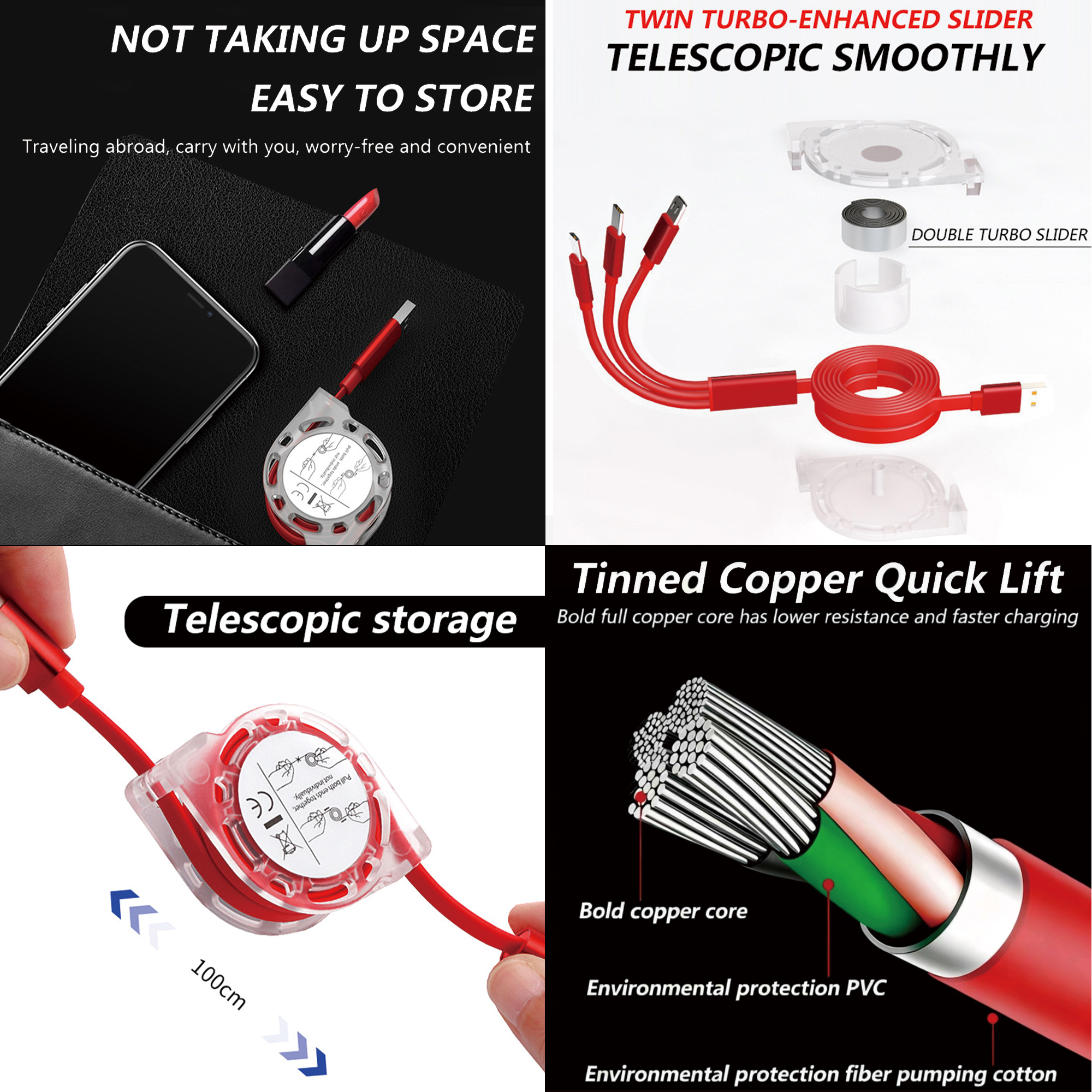 3-in-1 Retractable Charging Cable - Image 12