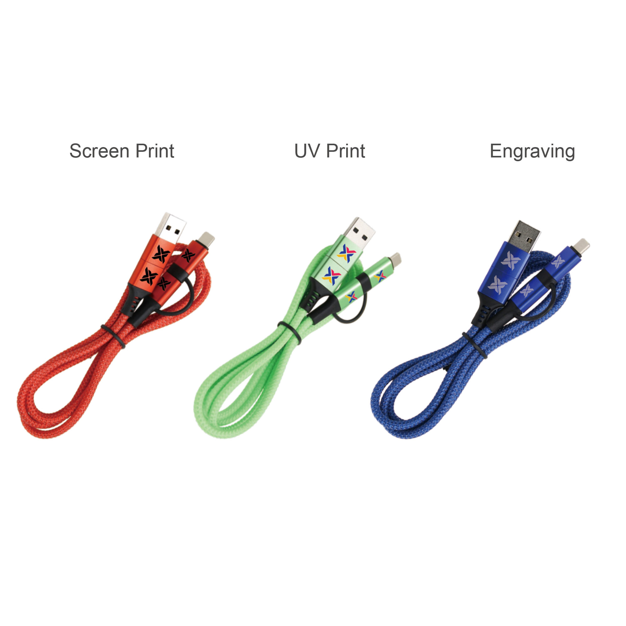 60W Long 4-in-1 Braided Charging Cable - Image 8