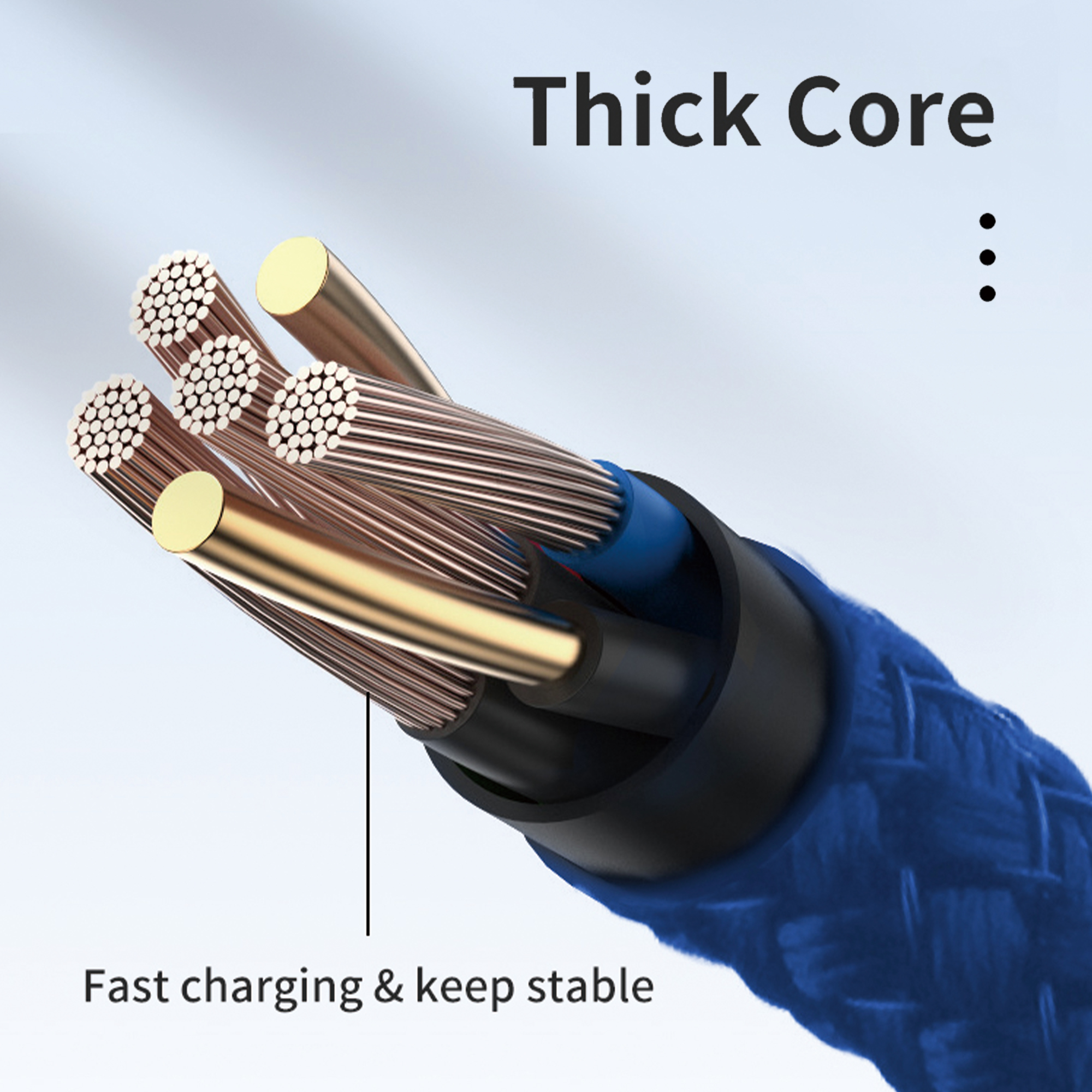 60W Long 4-in-1 Braided Charging Cable - Image 10