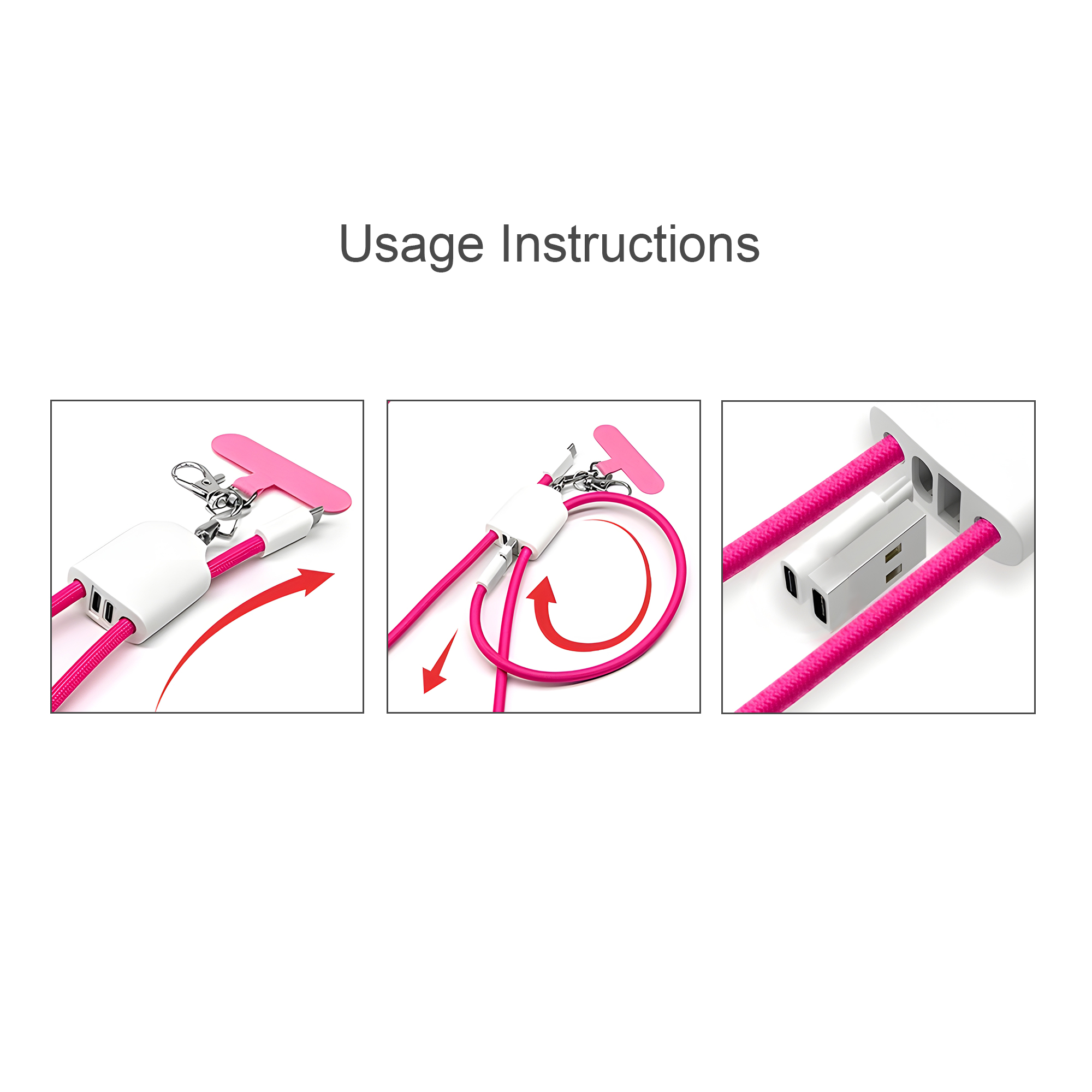 60W 4-in-1 Charging Phone Lanyard - Image 10