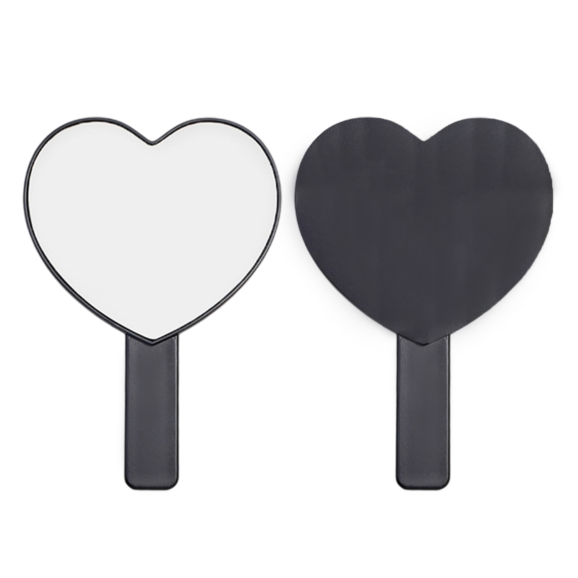 Heart-Shaped Handheld Mirror with Handle - Image 3