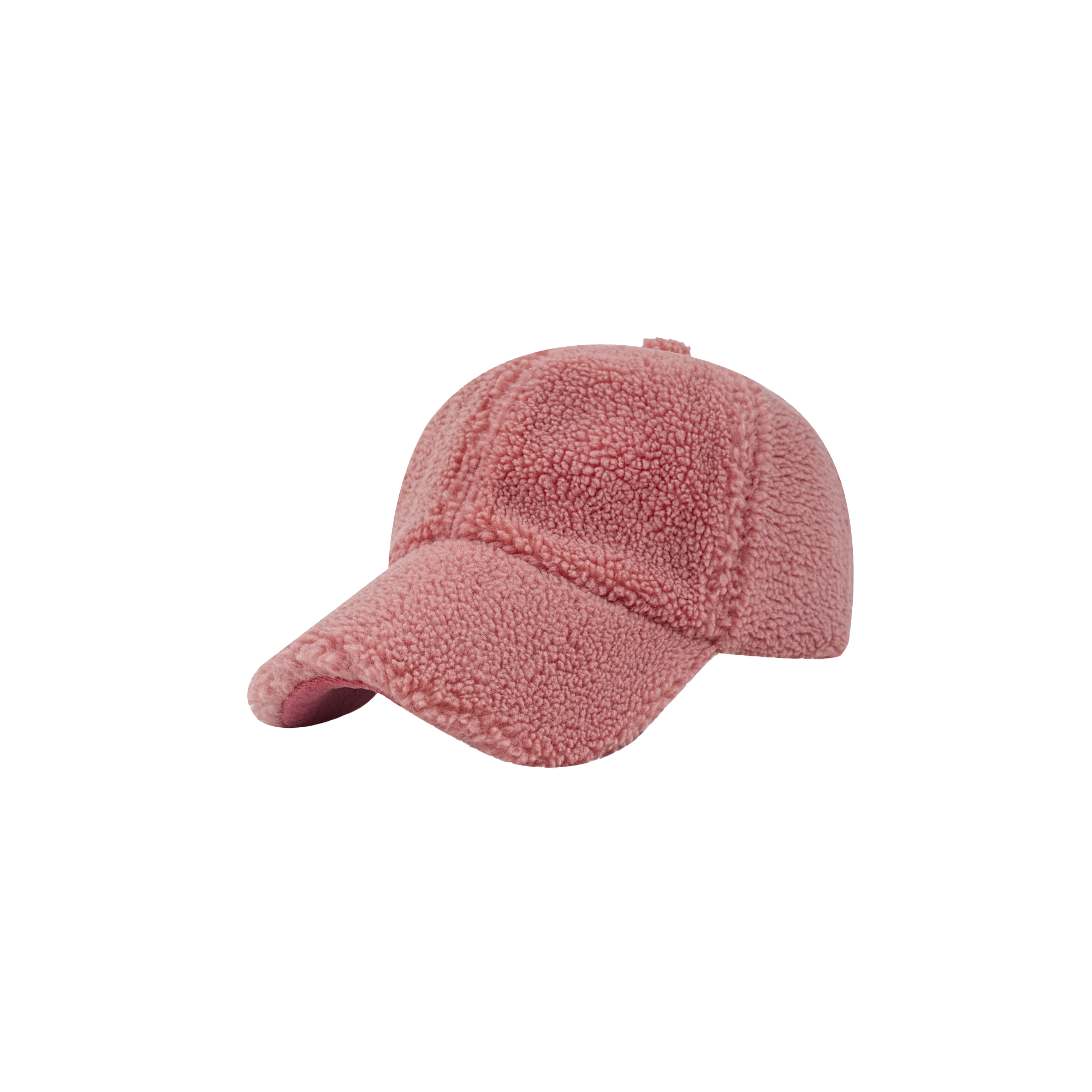 6 Panel Lamb Fur Baseball Cap - Image 4