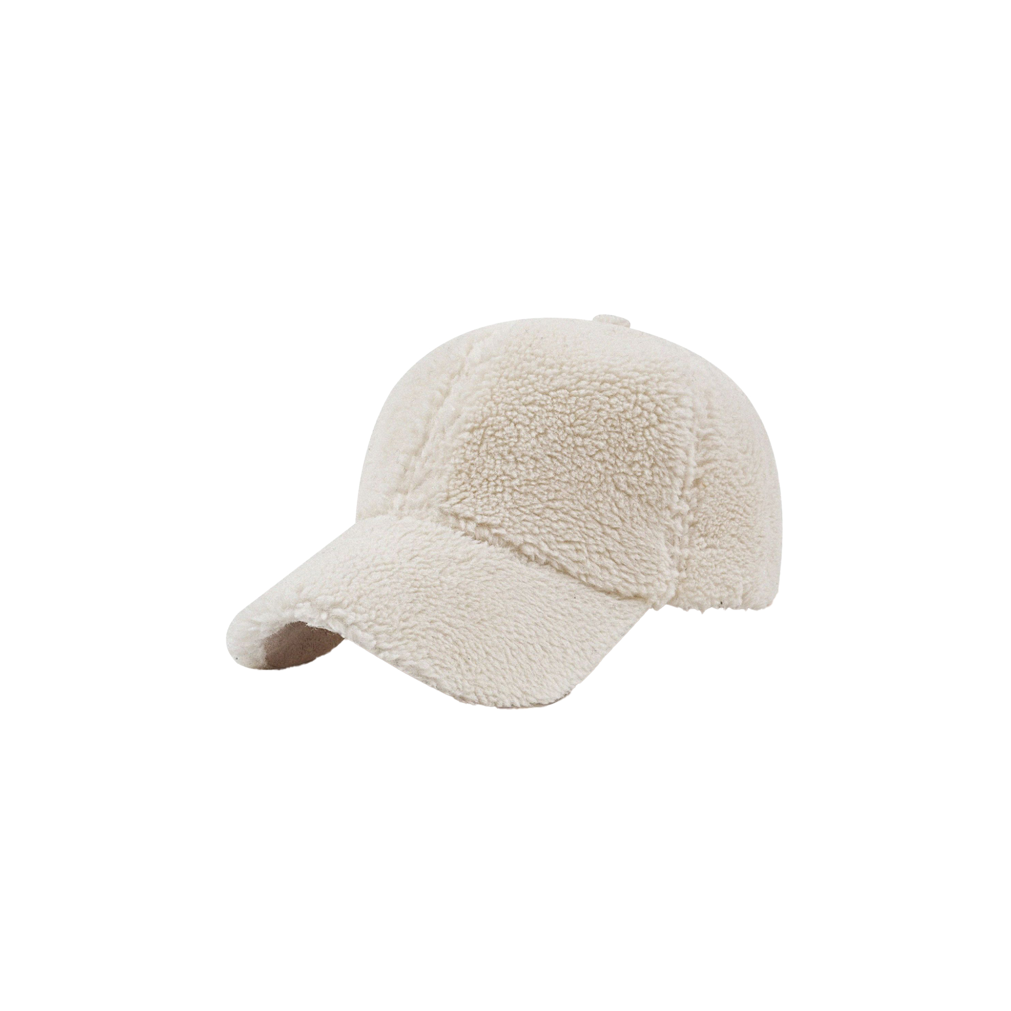 6 Panel Lamb Fur Baseball Cap - Image 7