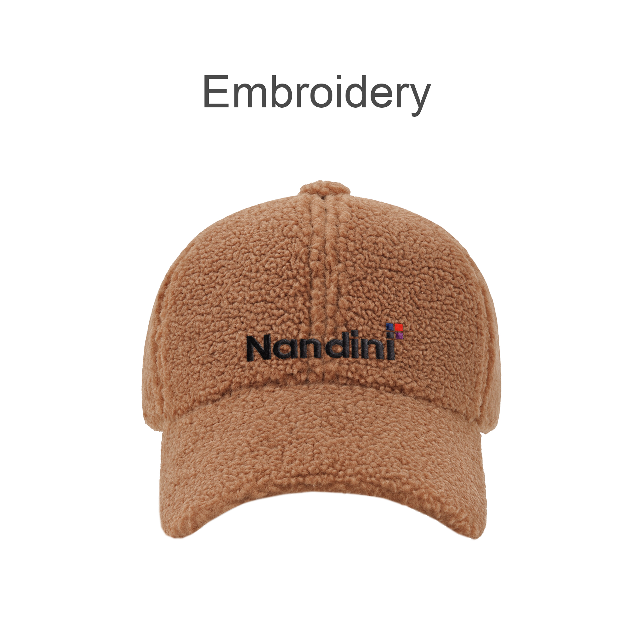 6 Panel Lamb Fur Baseball Cap - Image 8