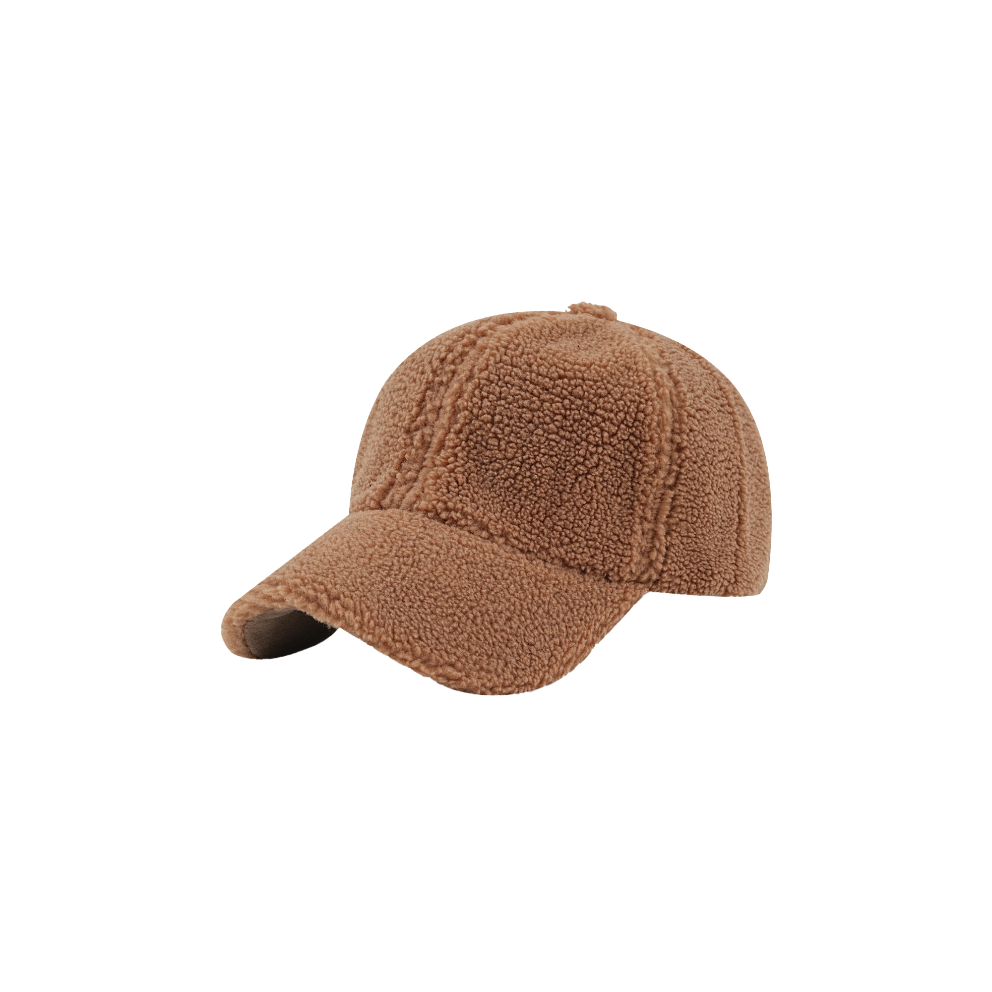 6 Panel Lamb Fur Baseball Cap - Image 3