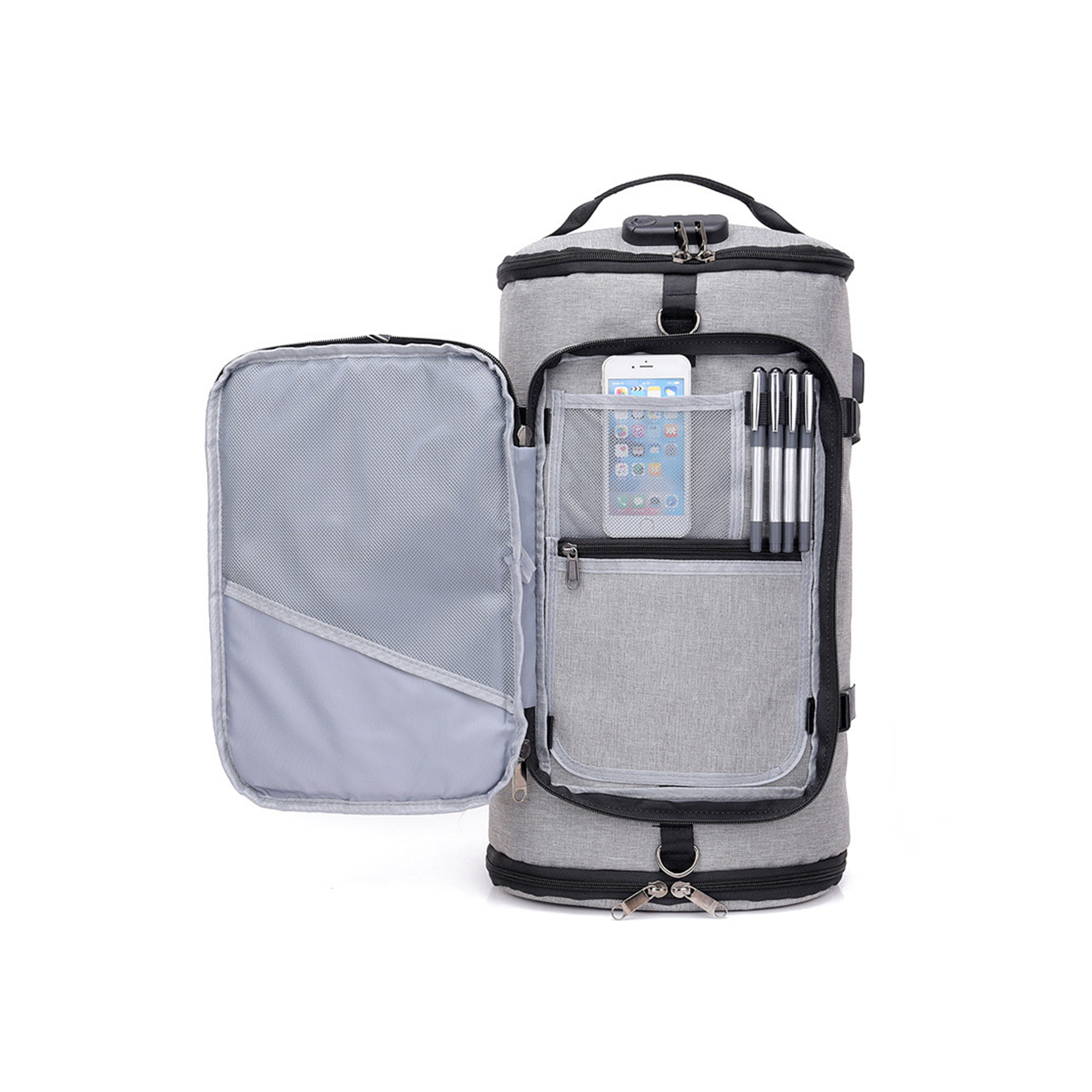 Convertible Bucket Backpack Duffel Bag - Image 7