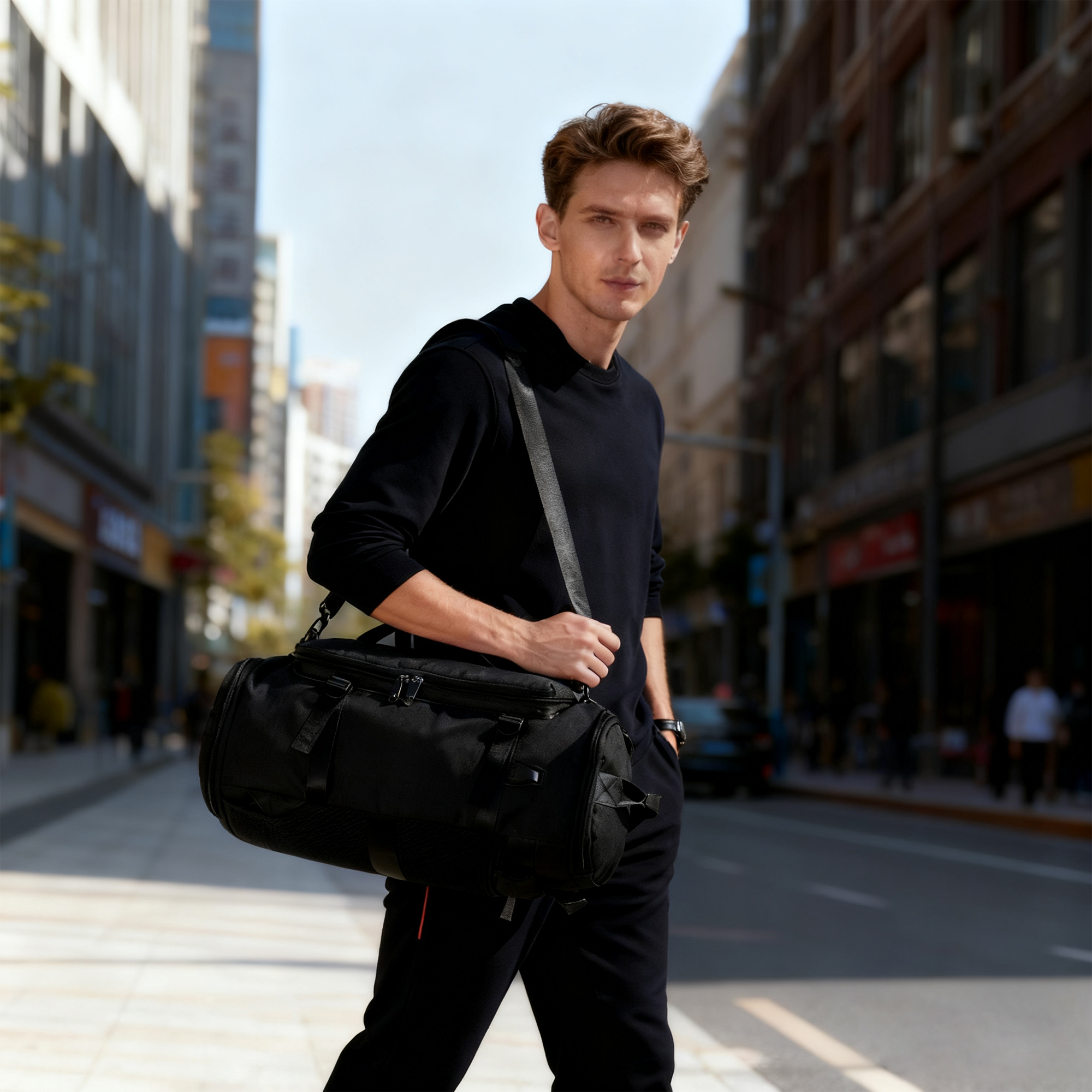Convertible Bucket Backpack Duffel Bag - Image 13