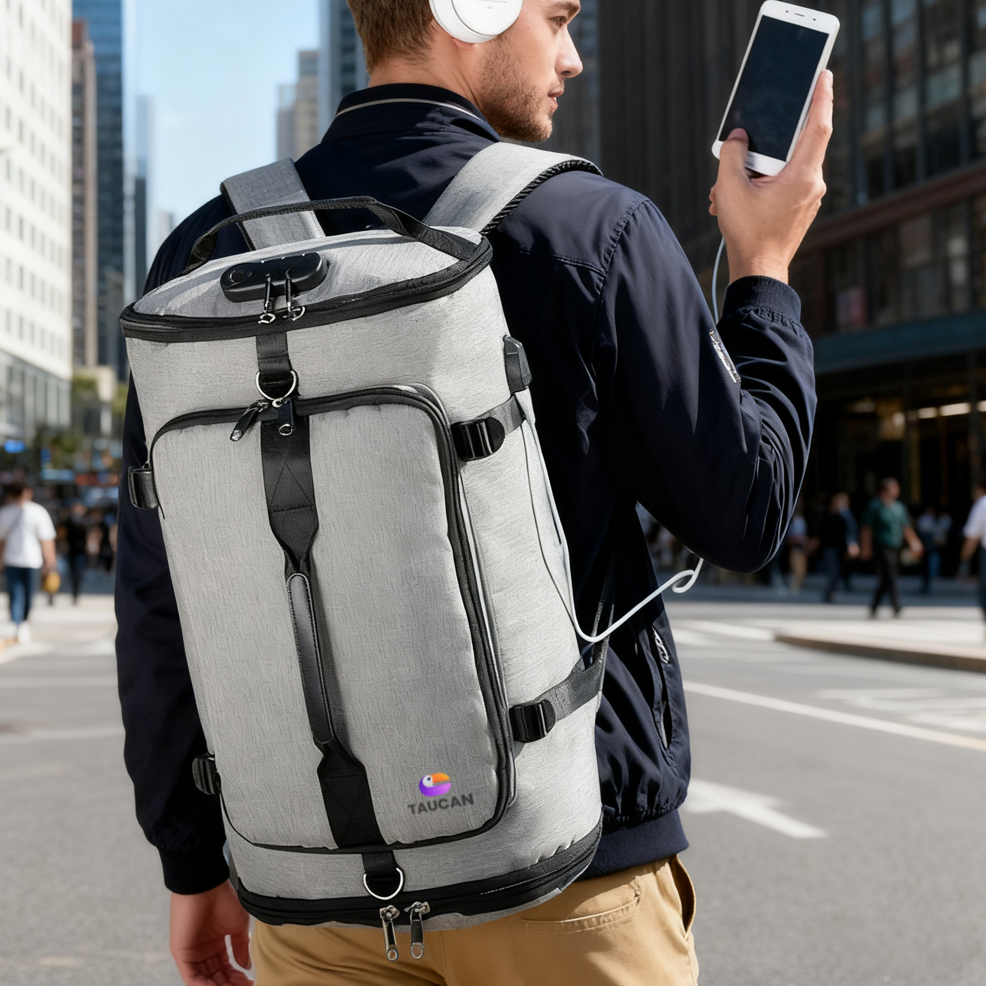 Convertible Bucket Backpack Duffel Bag - Image 12