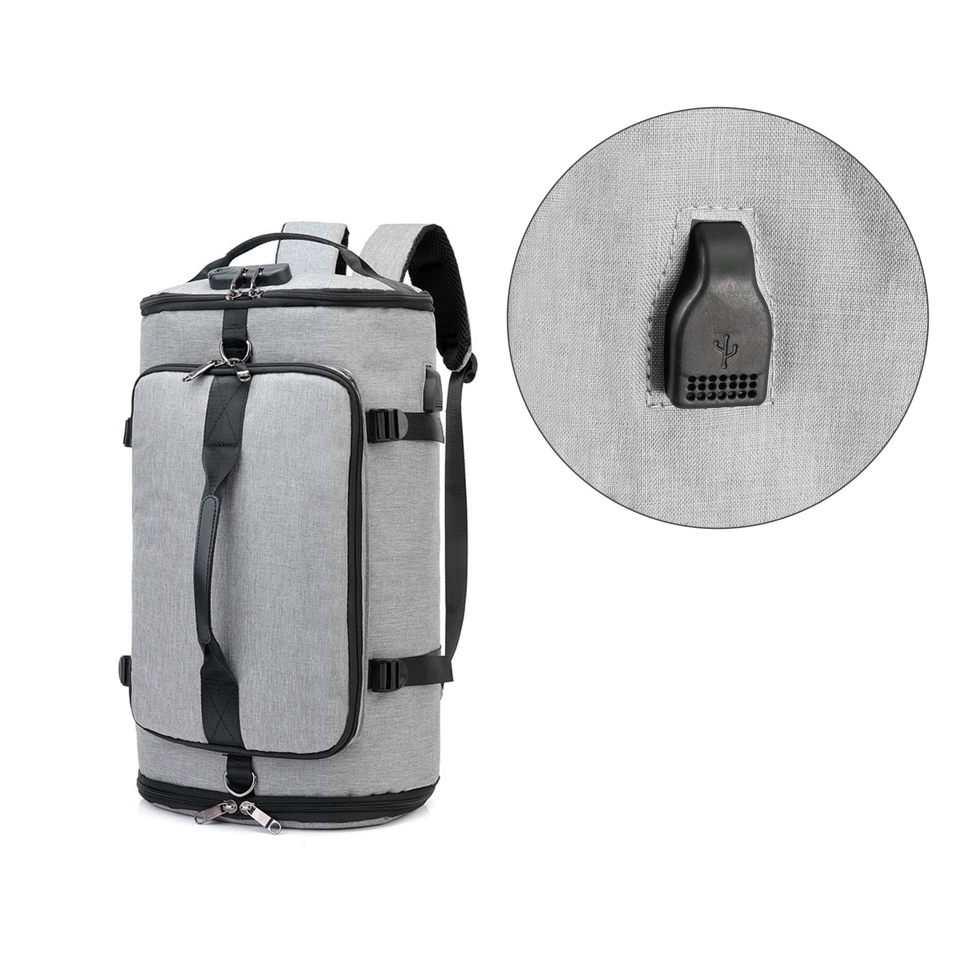 Convertible Bucket Backpack Duffel Bag - Image 9