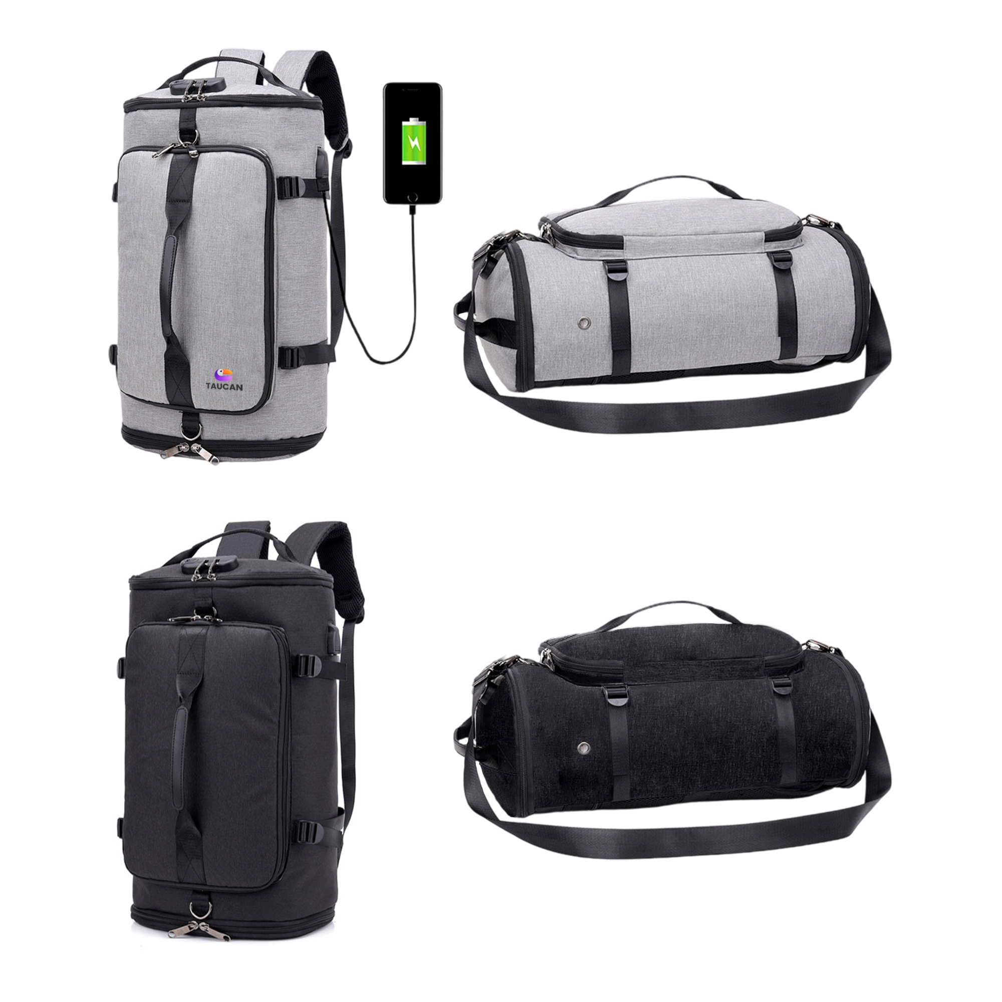 Convertible Bucket Backpack Duffel Bag