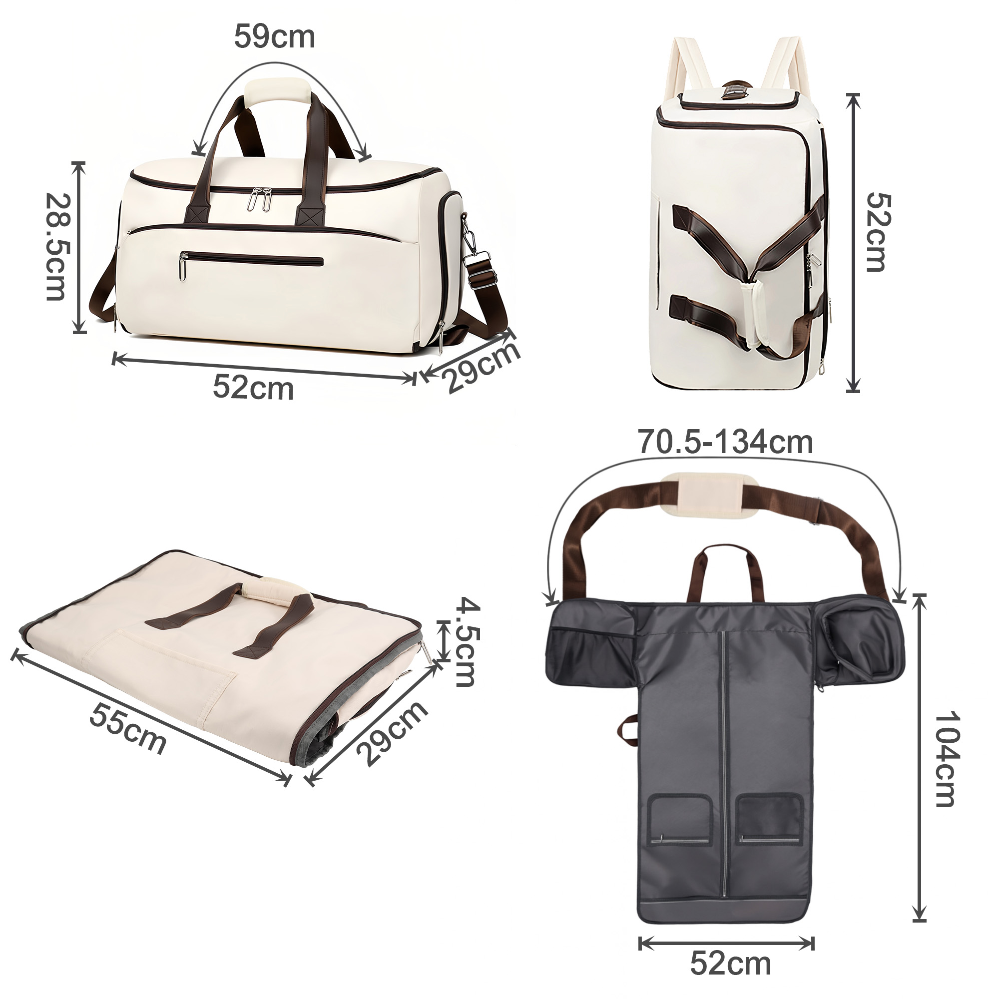 Convertible Backpack Duffel Garment Bag - Image 7
