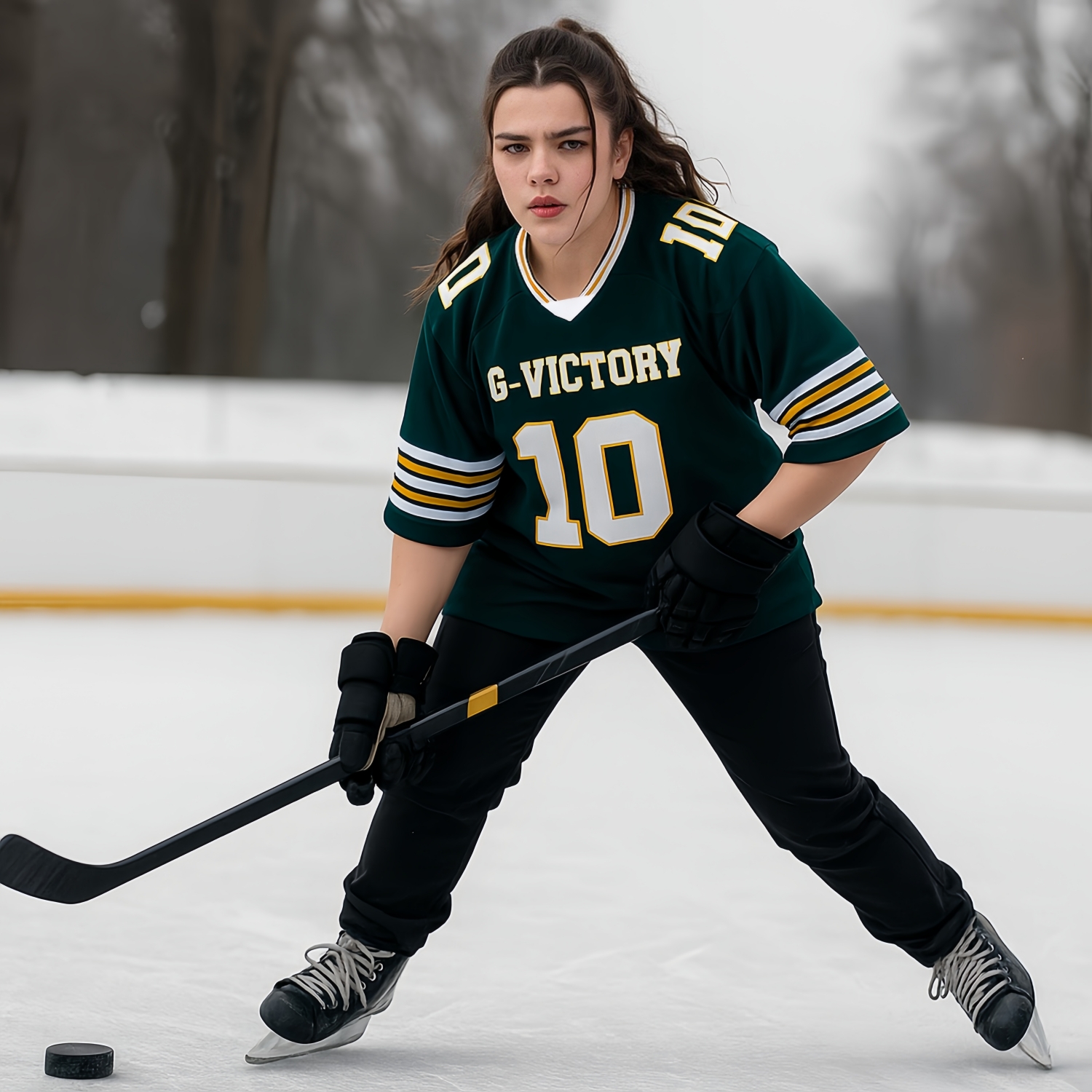 100% Polyester Unisex Sublimation Loose Retro V-Neck Hockey Jersey - Image 2