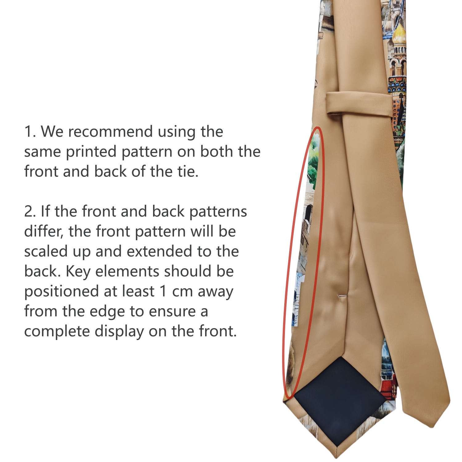 8cm Wide 100% Polyester Printed Tie - Image 4