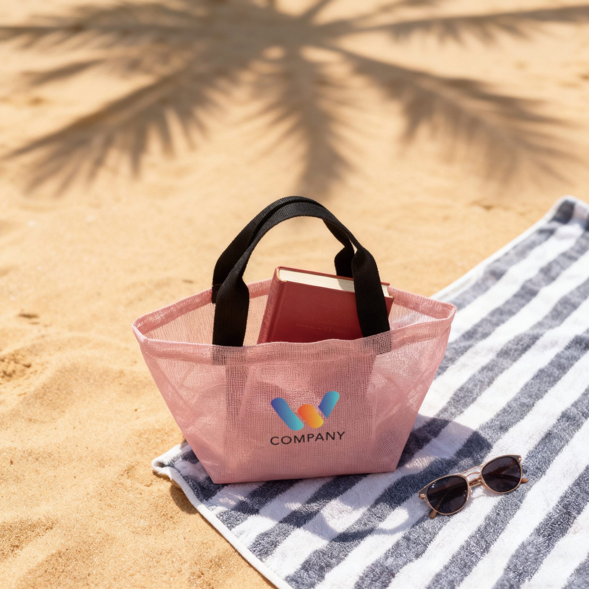 Premium Small Mesh Beach Tote Bag - Image 7