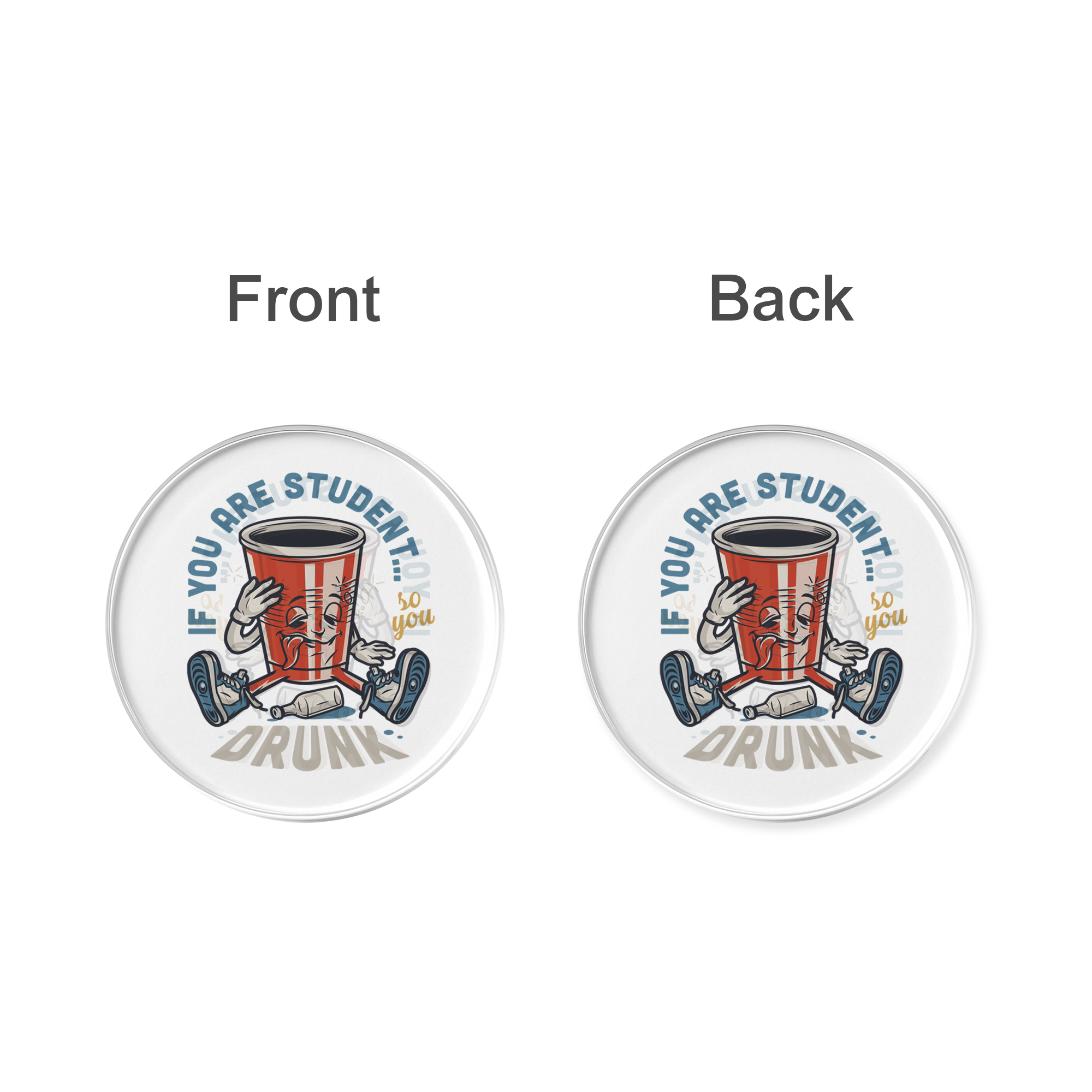 Custom Clear Acrylic Coaster - Image 2
