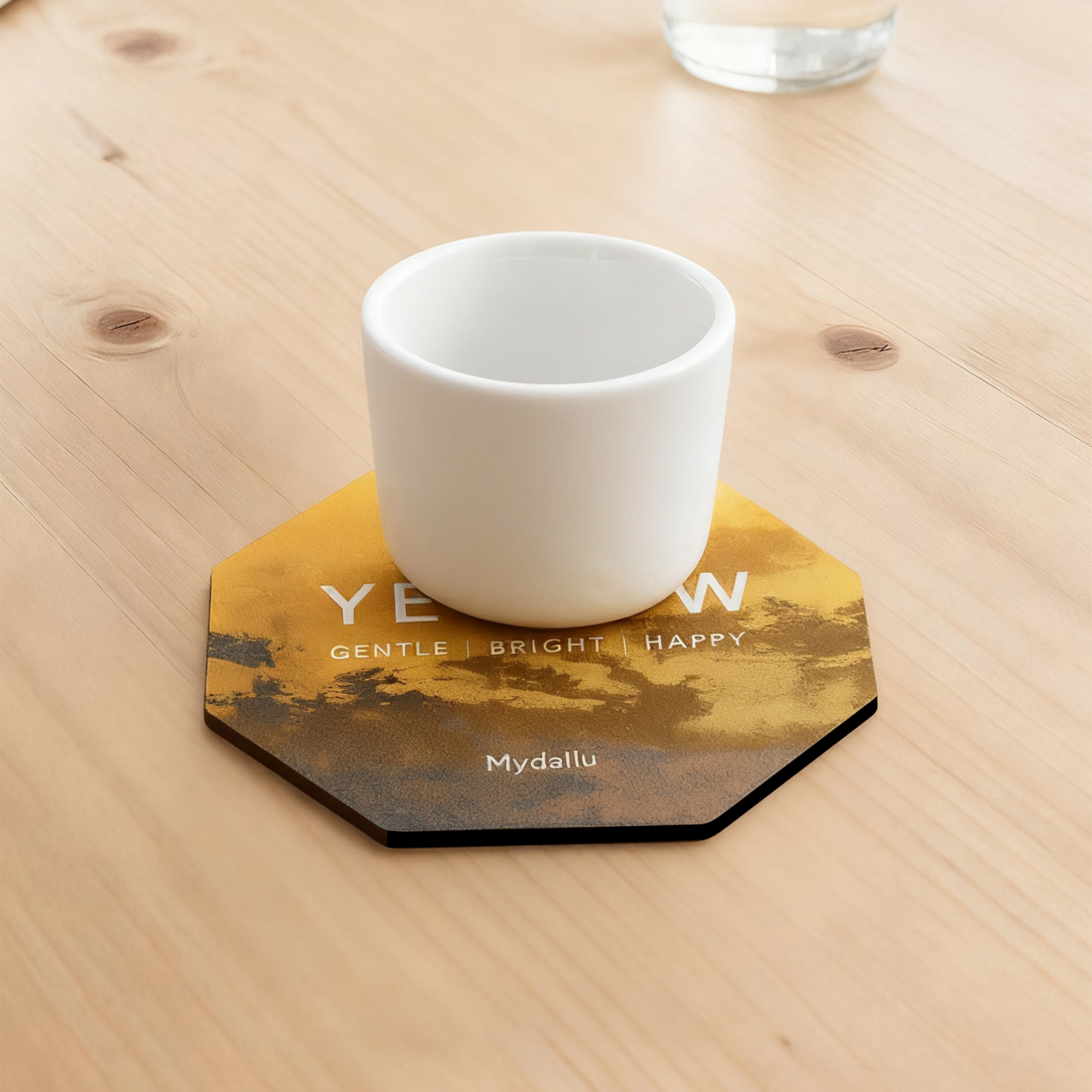 Octagonal Frosted Metal Coaster - Image 7