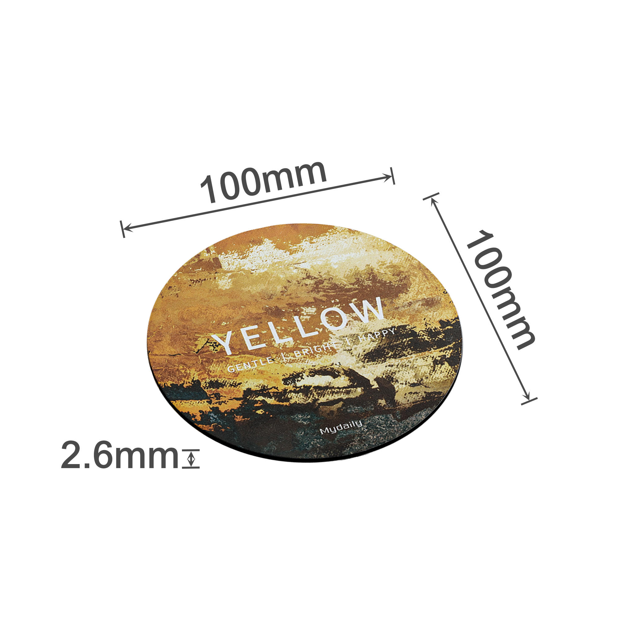 Round Frosted Metal Coaster - Image 3