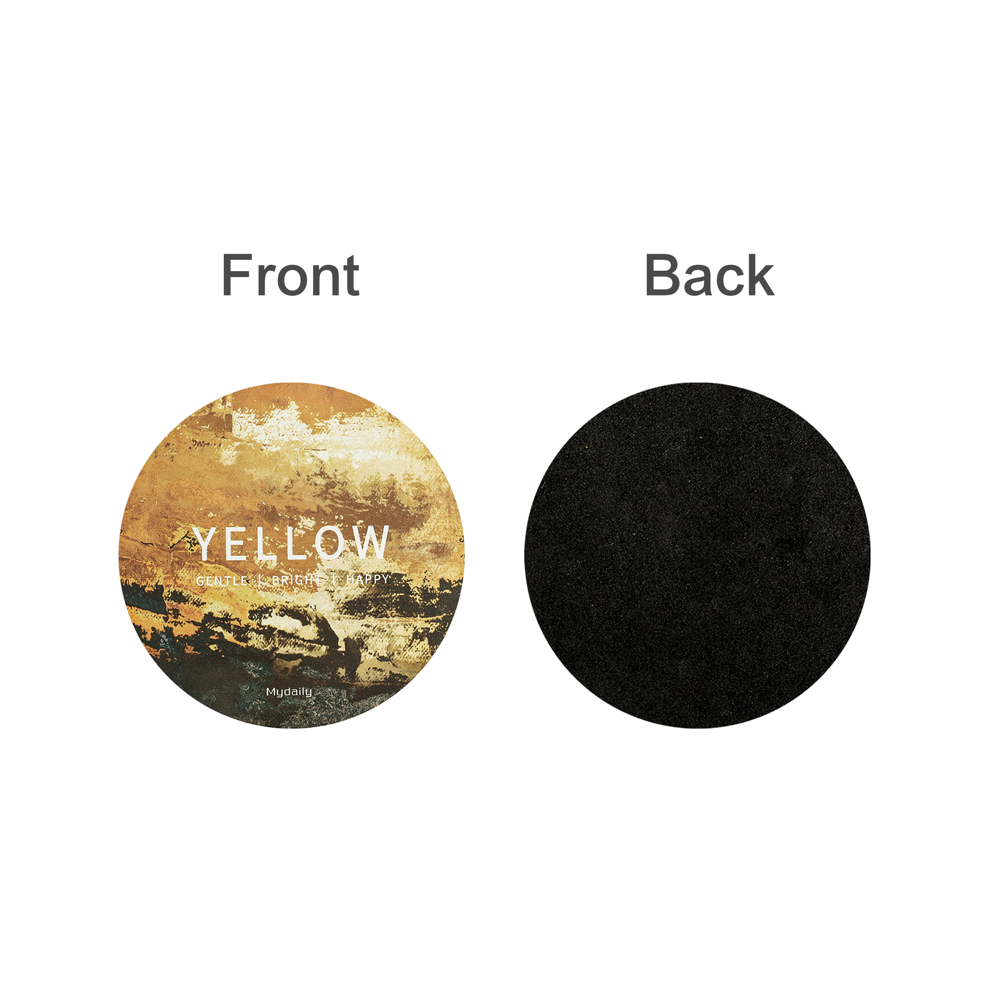 Round Frosted Metal Coaster - Image 2