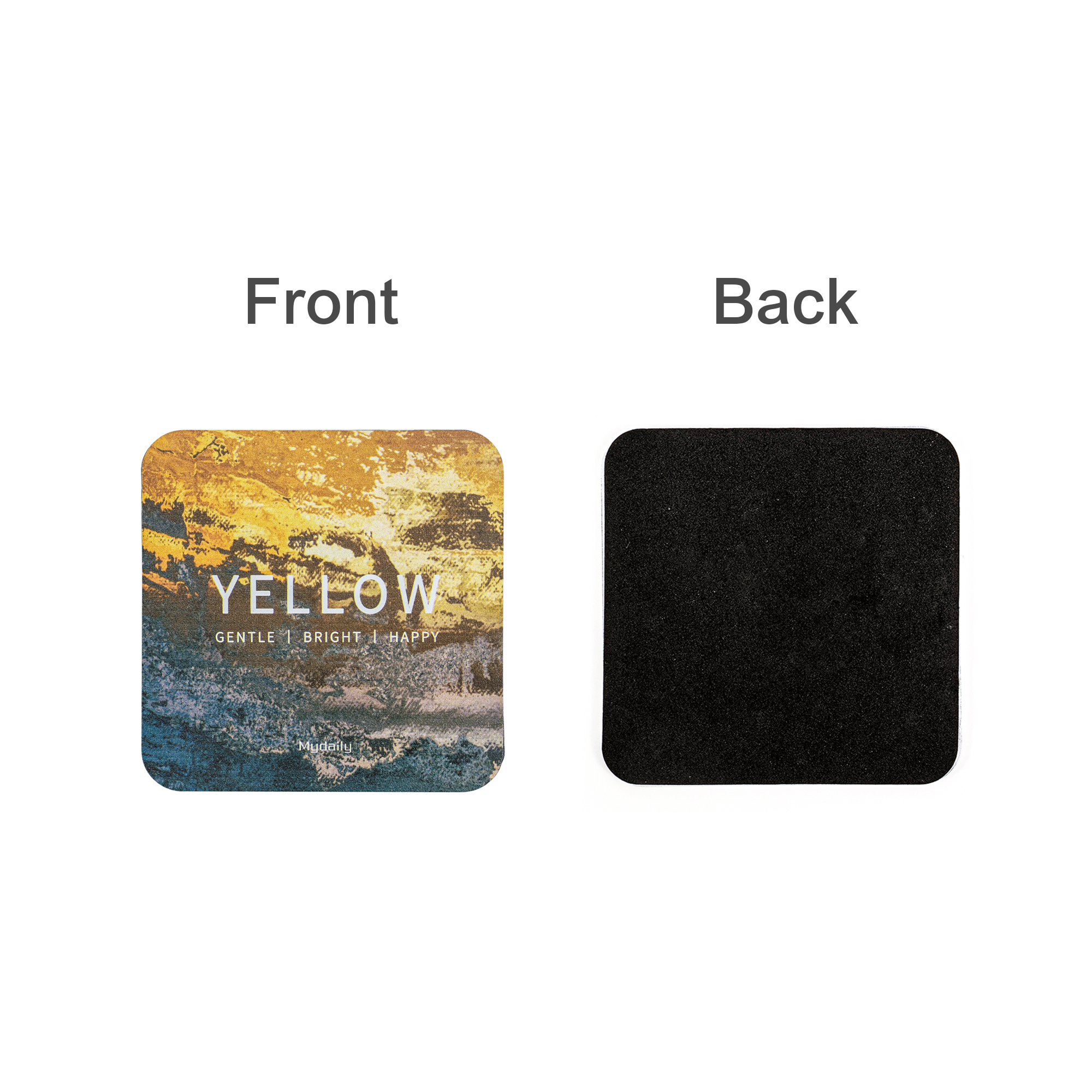 Square Frosted Metal Coaster - Image 2