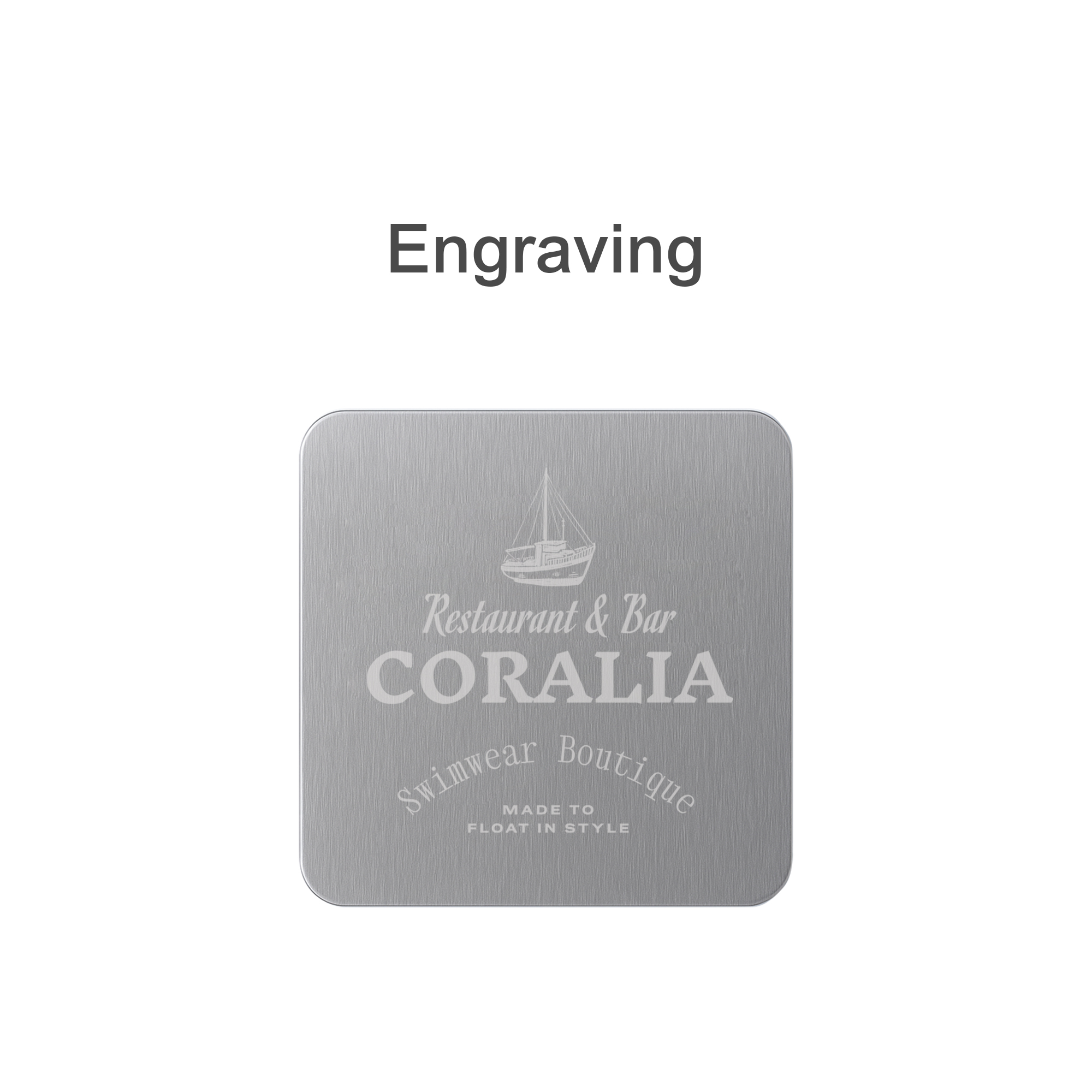 Square Metal Coaster - Image 5