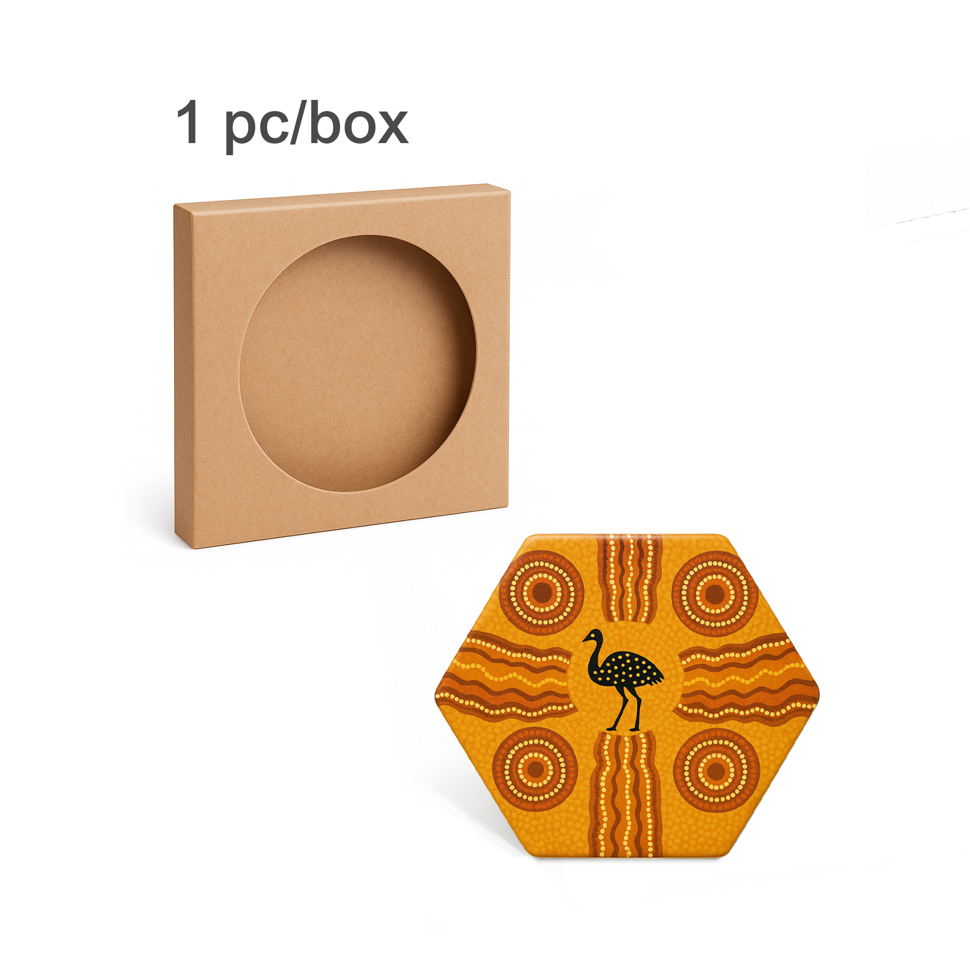 Hexagon Ceramic Coaster - Image 5