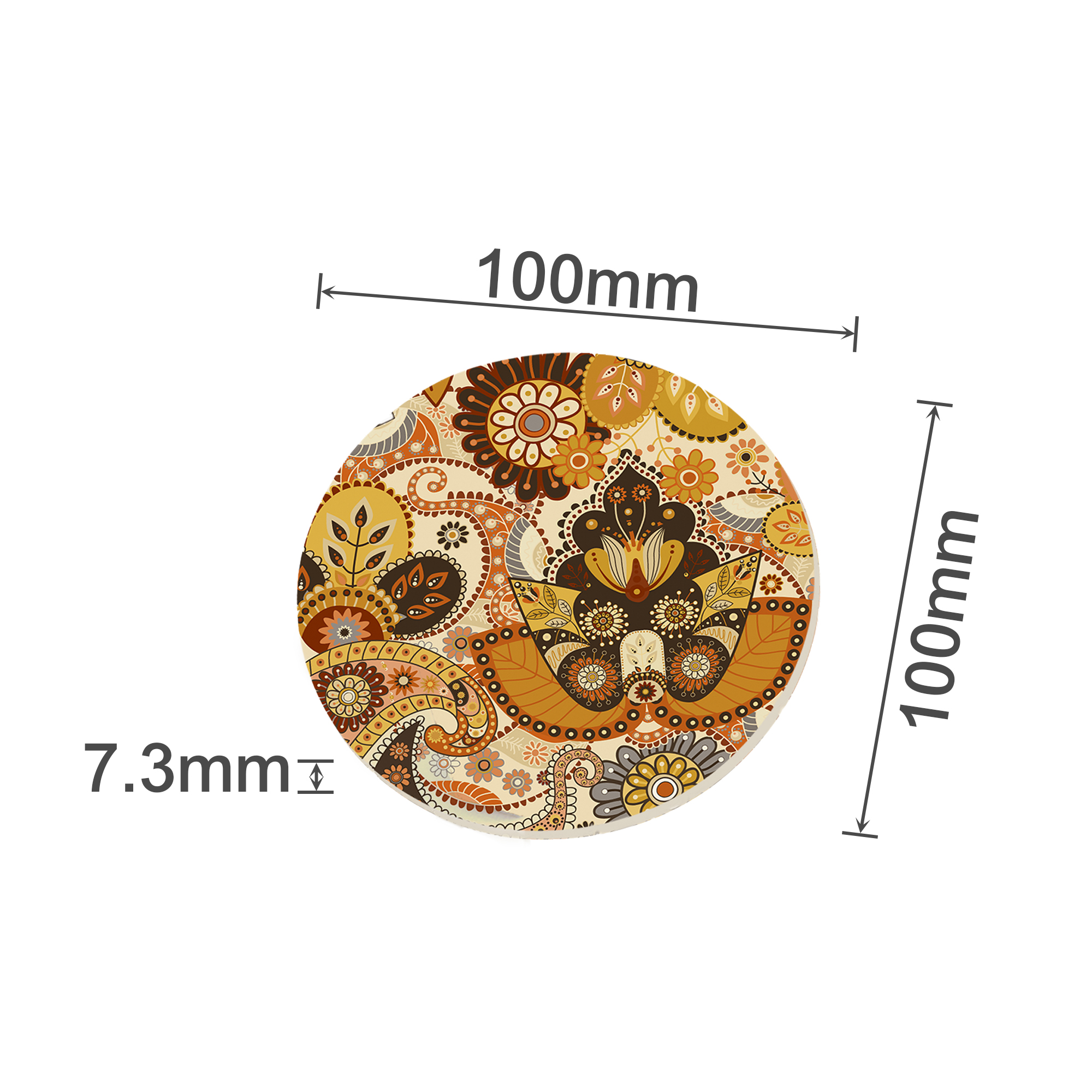 Round Ceramic Coaster - Image 3