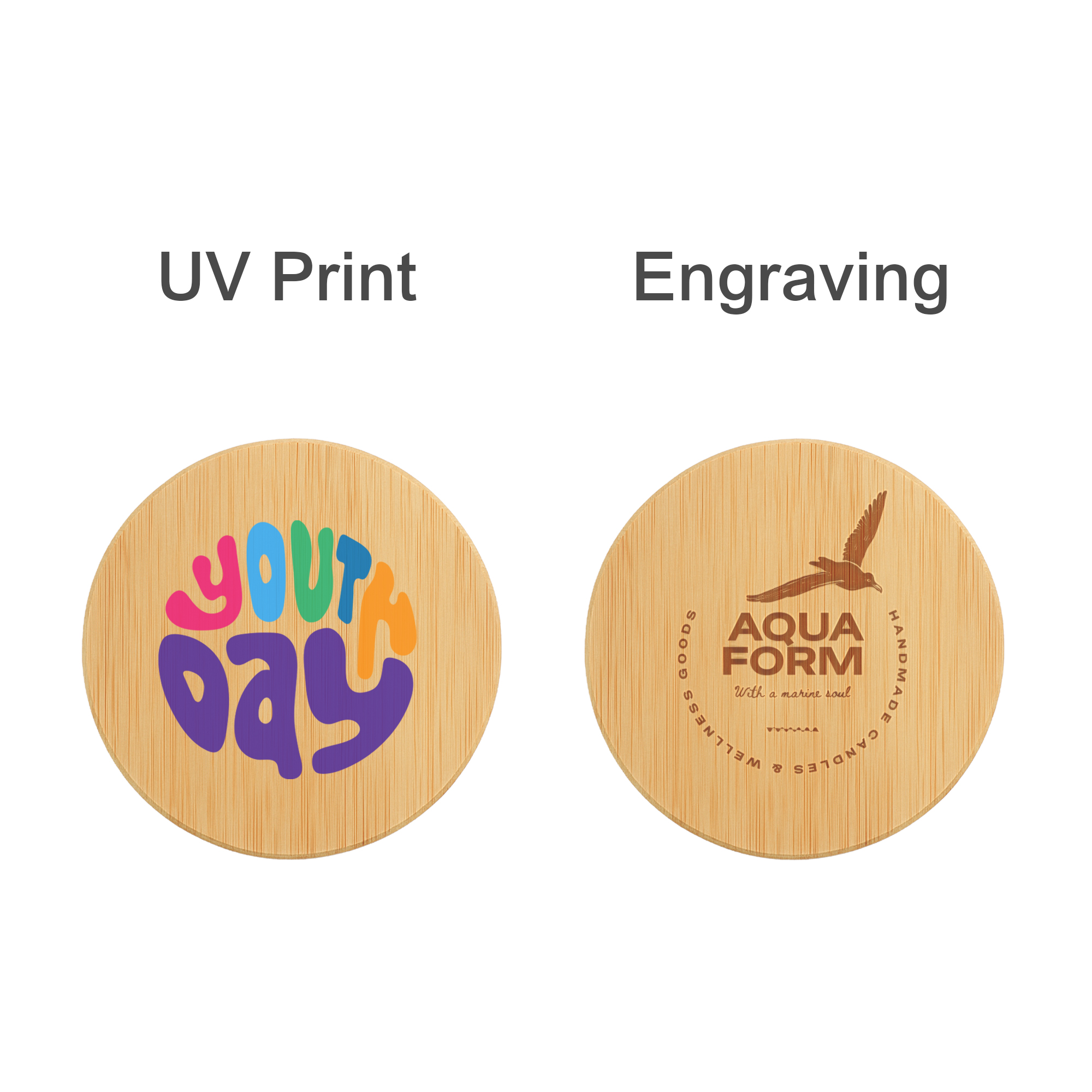 Round Bamboo Bottle Opener Coaster - Image 4