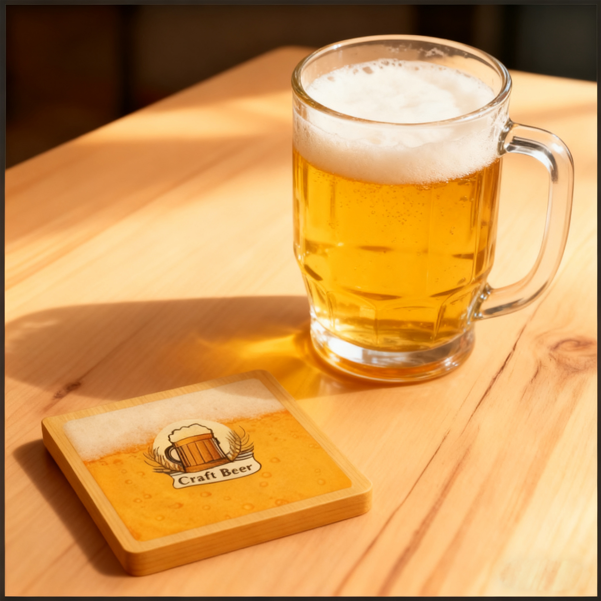 Square Bamboo Bottle Opener Coaster - Image 6