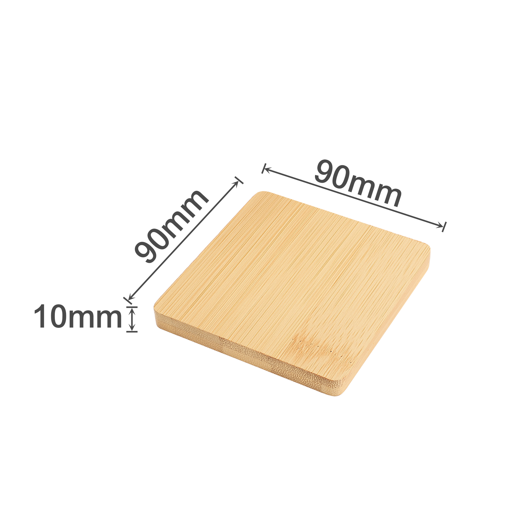 Square Bamboo Bottle Opener Coaster - Image 3