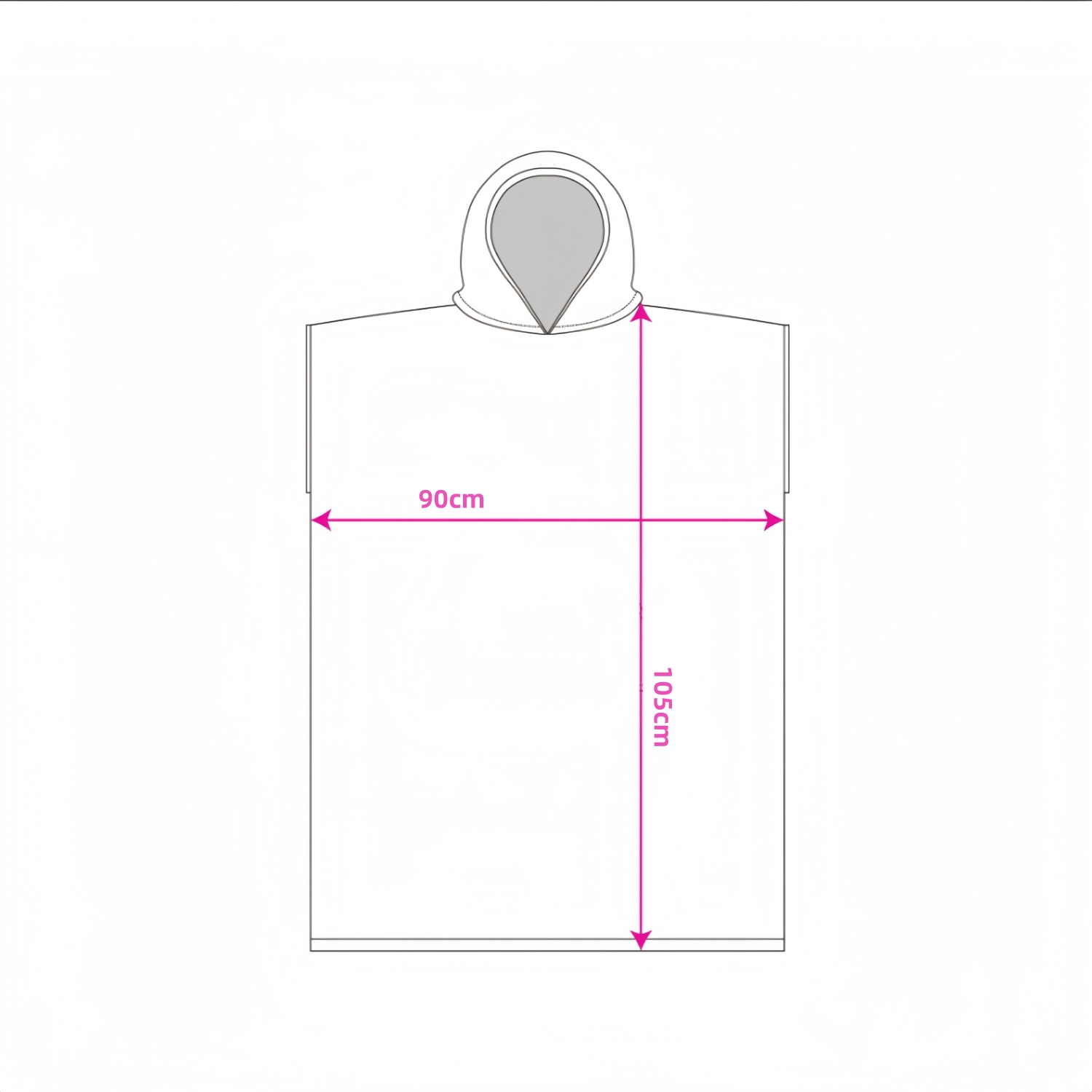 100% Double-Sided Fleece Sublimation Adults Hooded Change Towel - Image 6