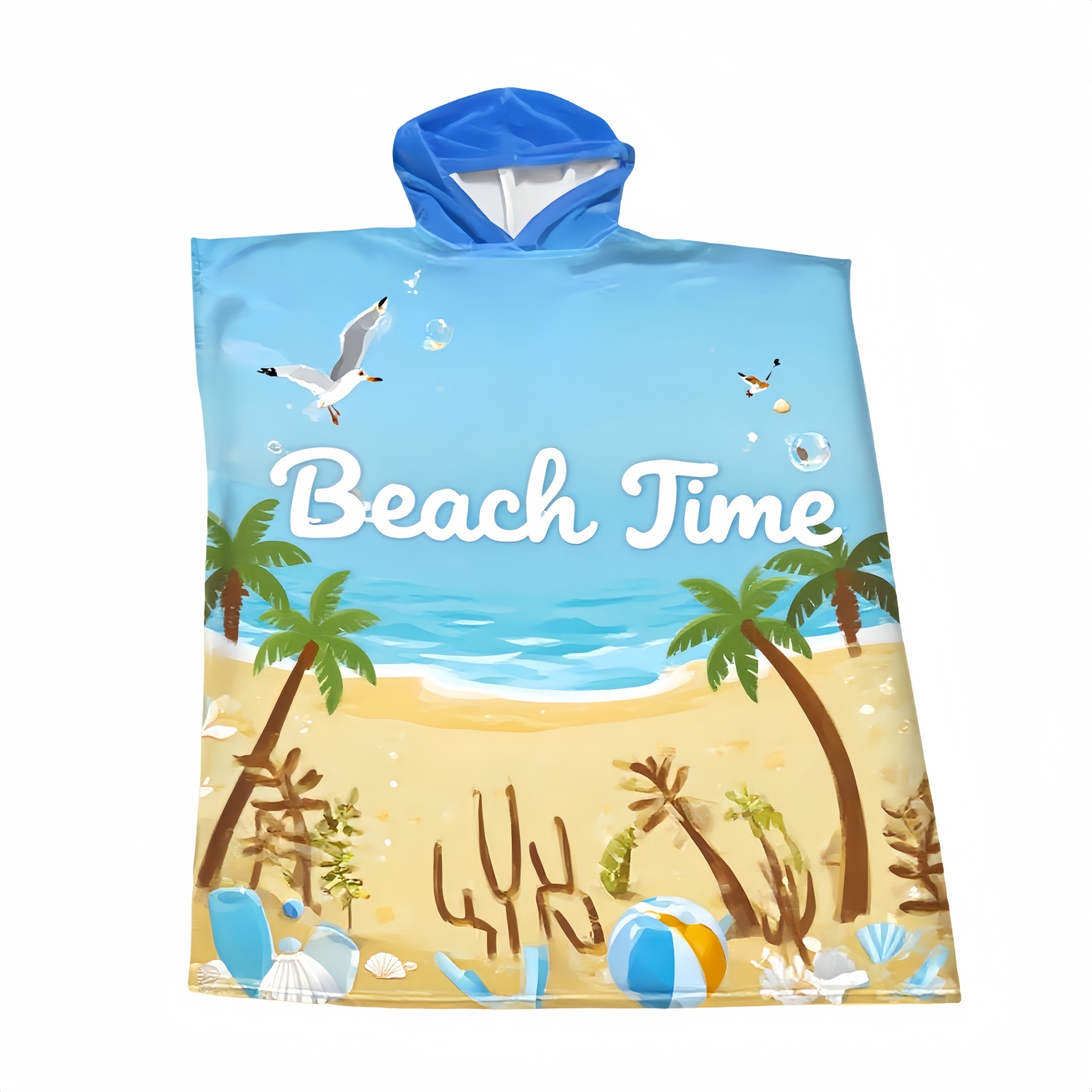 100% Cotton Sublimation Hoody Towel Surf Poncho Without Pocket - Image 3