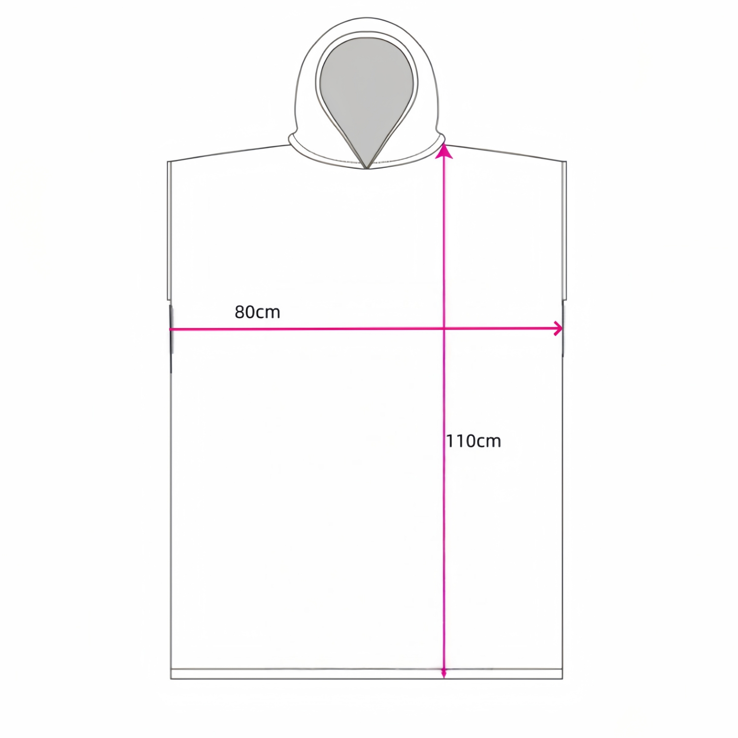 100% Cotton Sublimation Hoody Towel Surf Poncho Without Pocket - Image 5