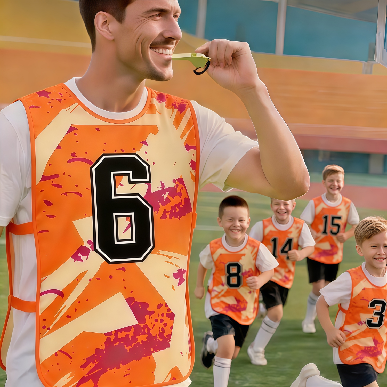 100% Polyester Mesh Sublimated Training Bib With Strap - Image 2