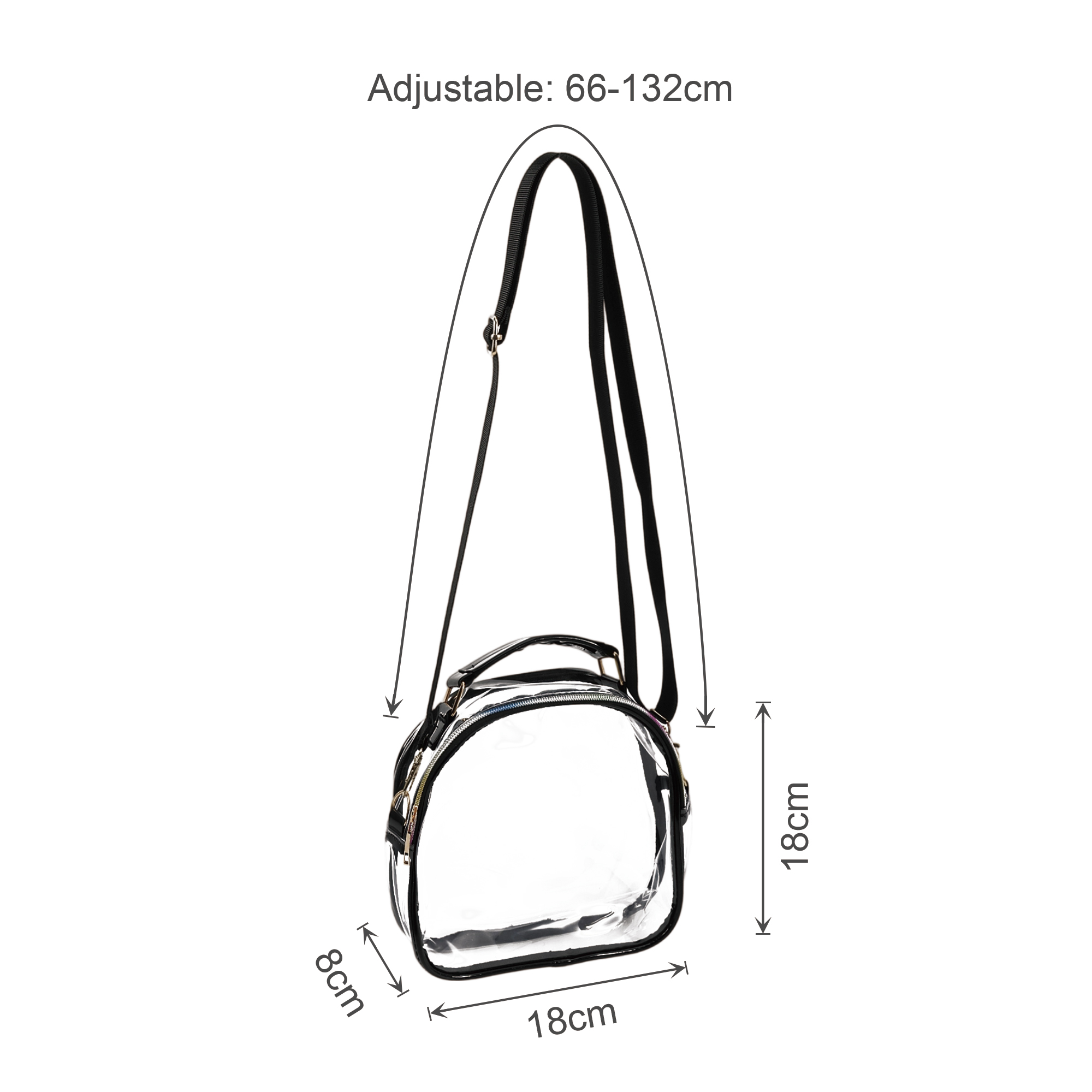 PVC Clear Waterproof Crossbody Bag - Image 3