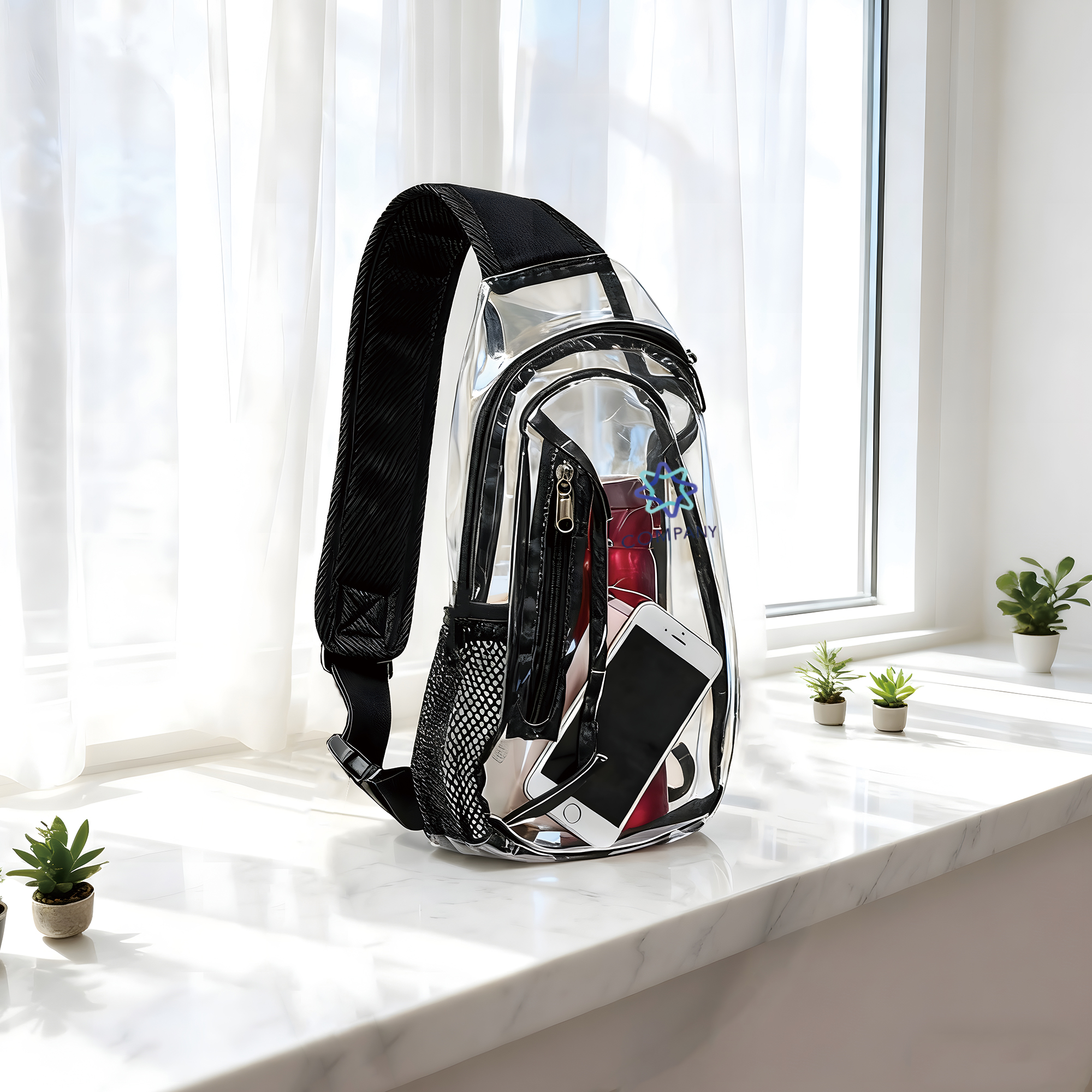 Large Capacity Clear Bag With Shoulder Strap - Image 6