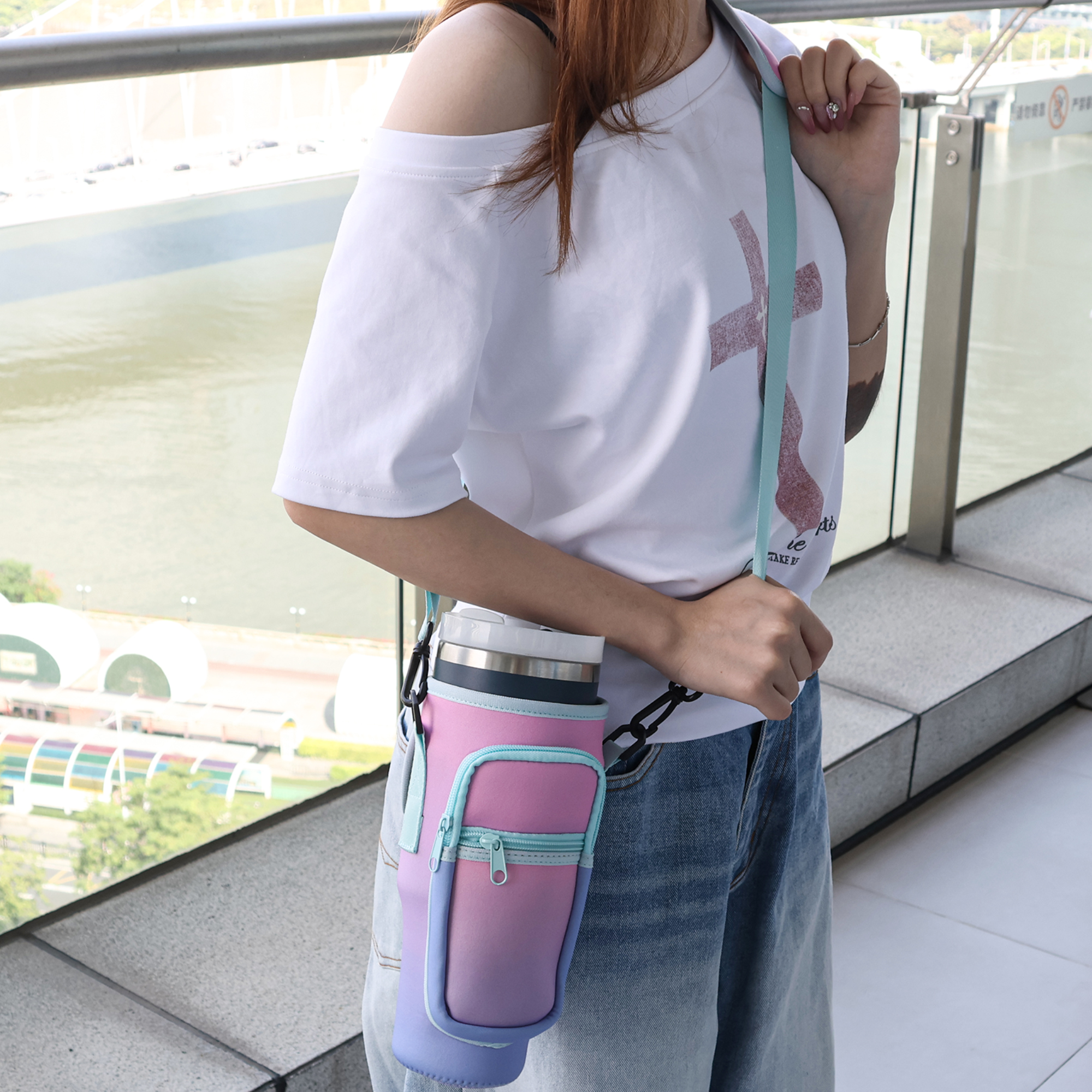 Water Bottle Carrier Bag With Phone Pocket For Stanley Cup - Image 13