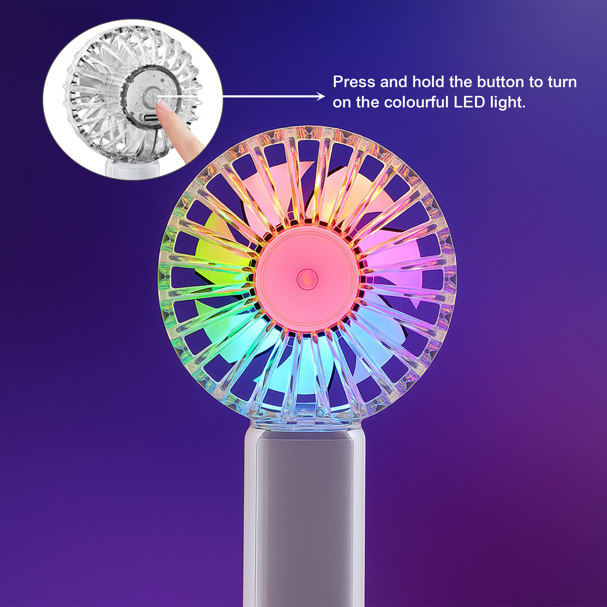Transparent Fan with LED Light - Image 8