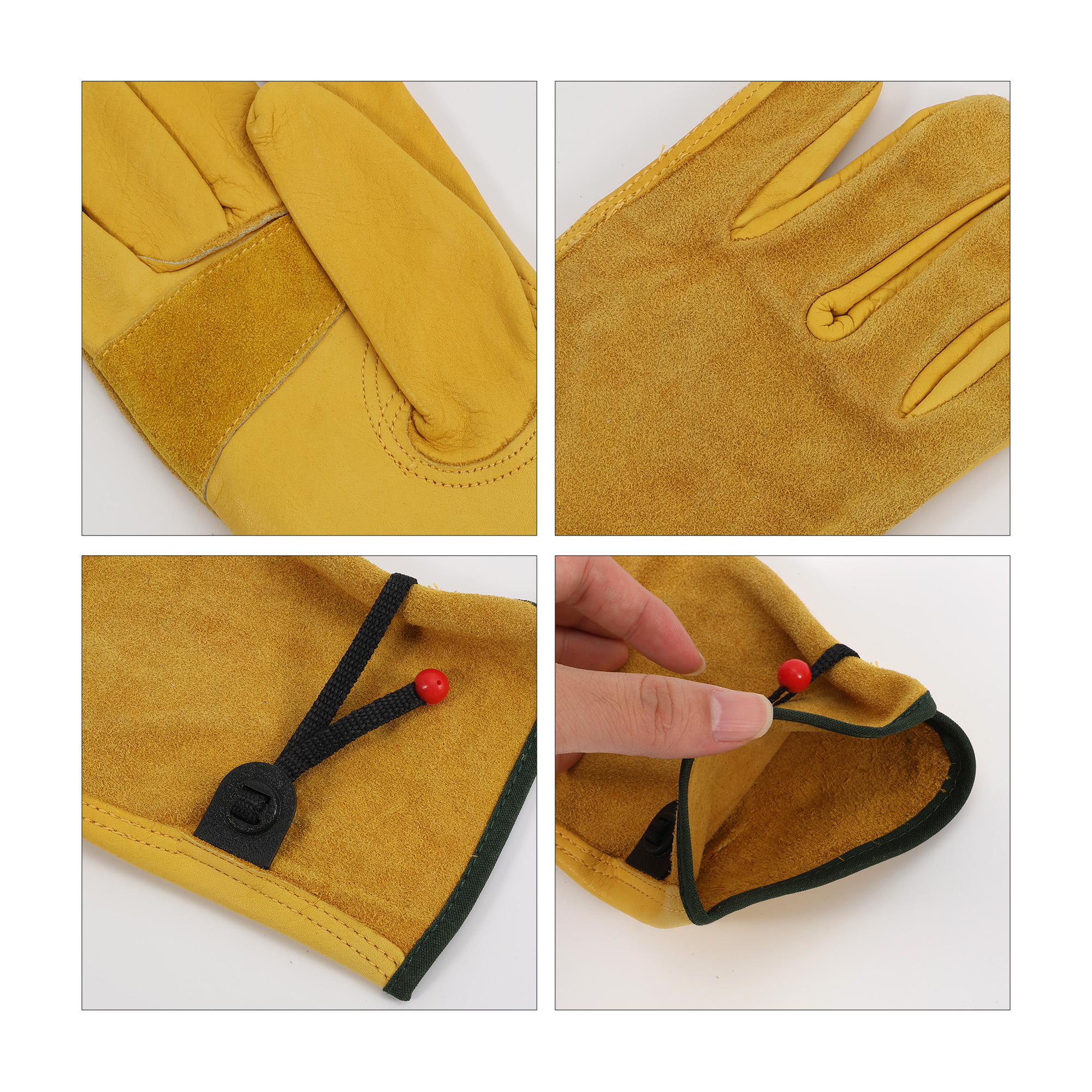 Cowhide Gardening Gloves - Image 5