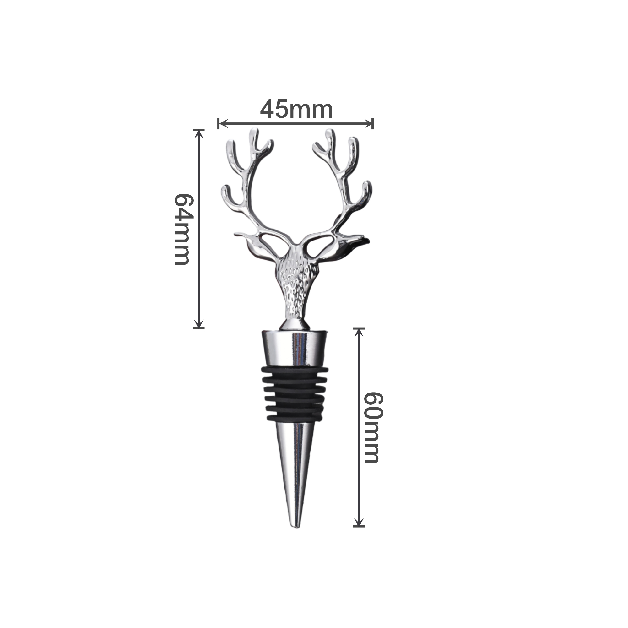 Deer Head Sealed Wine Stopper - Image 3