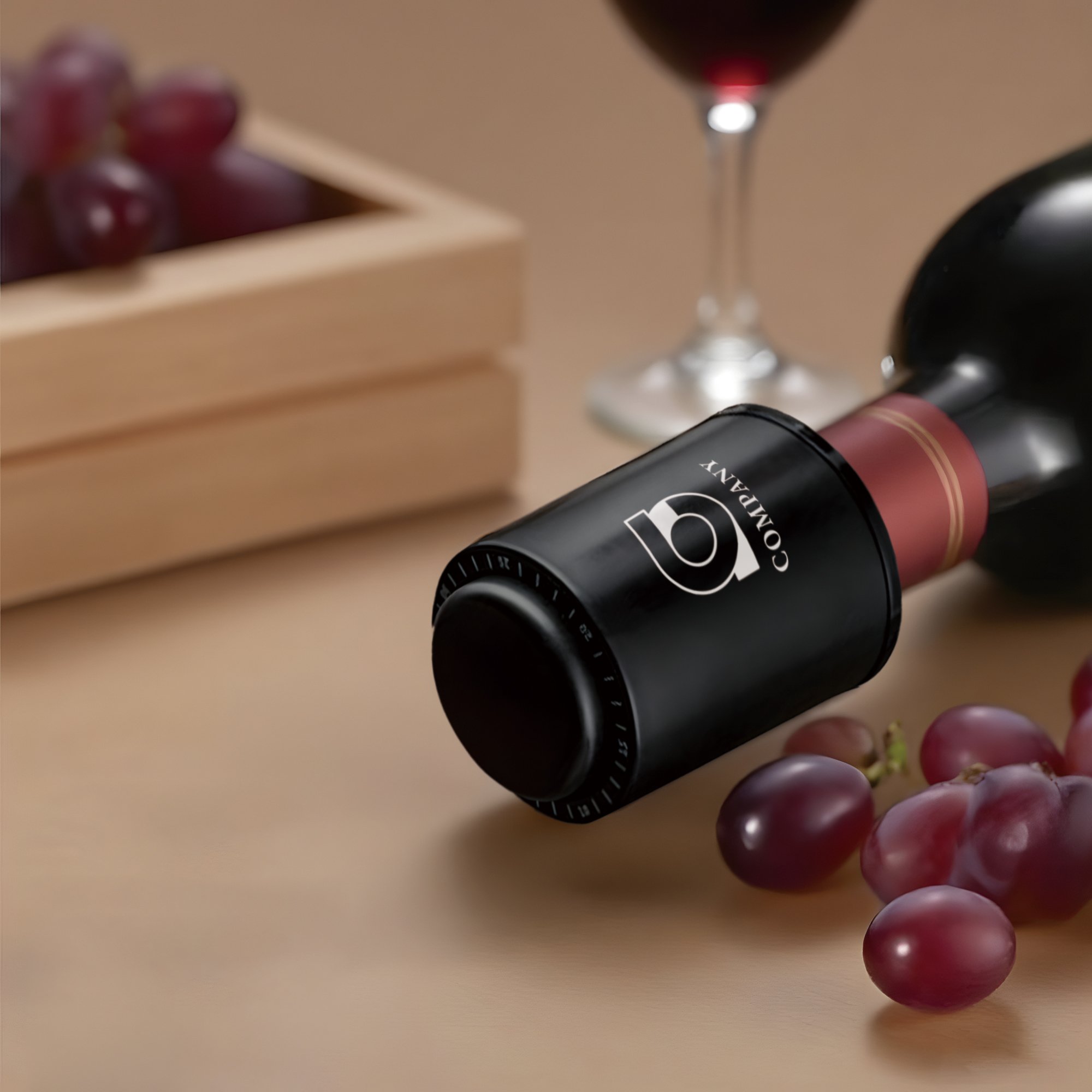 Push Button Wine Stopper with Scale - Image 8