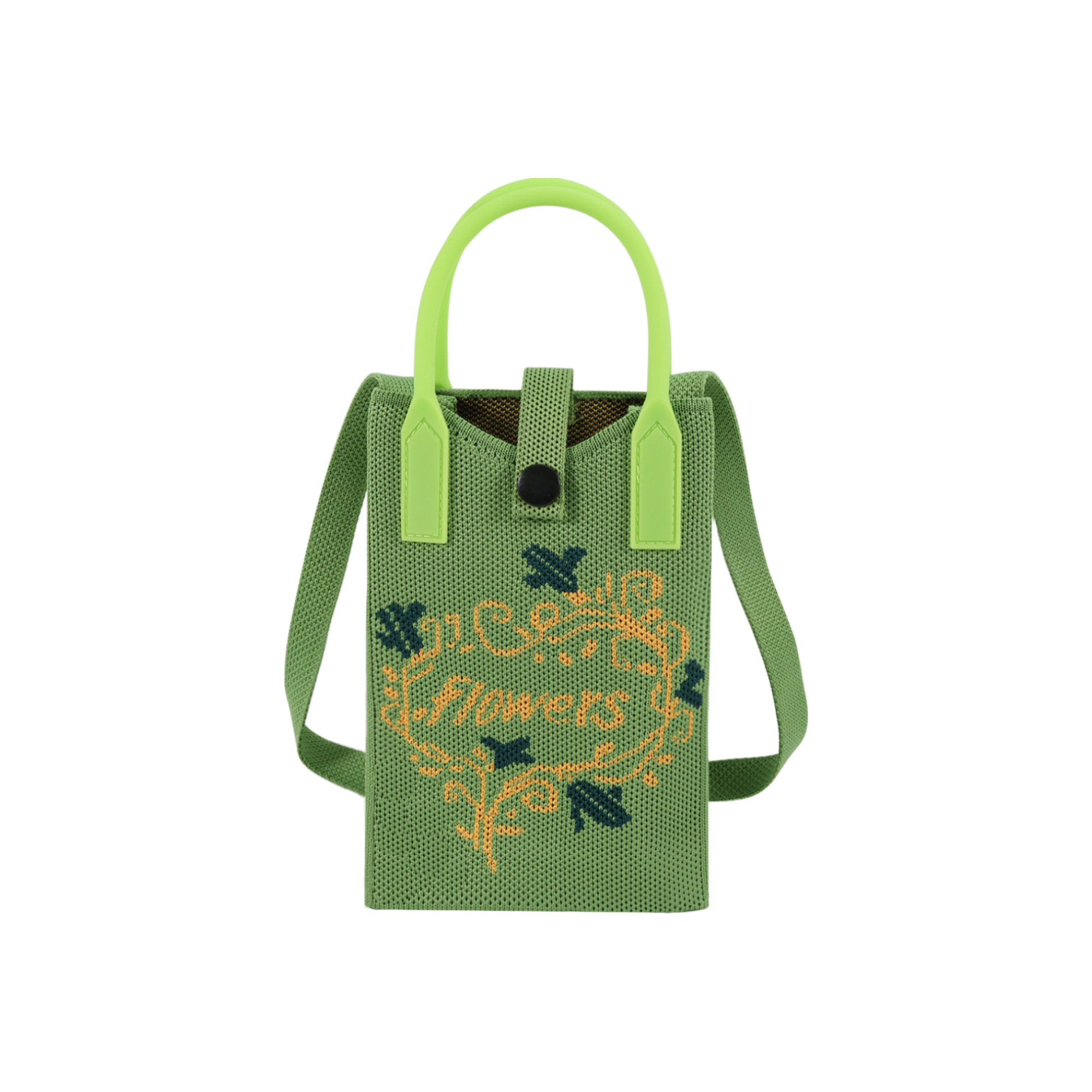 Knitted Phone Crossbody Bag with Handle - Image 2
