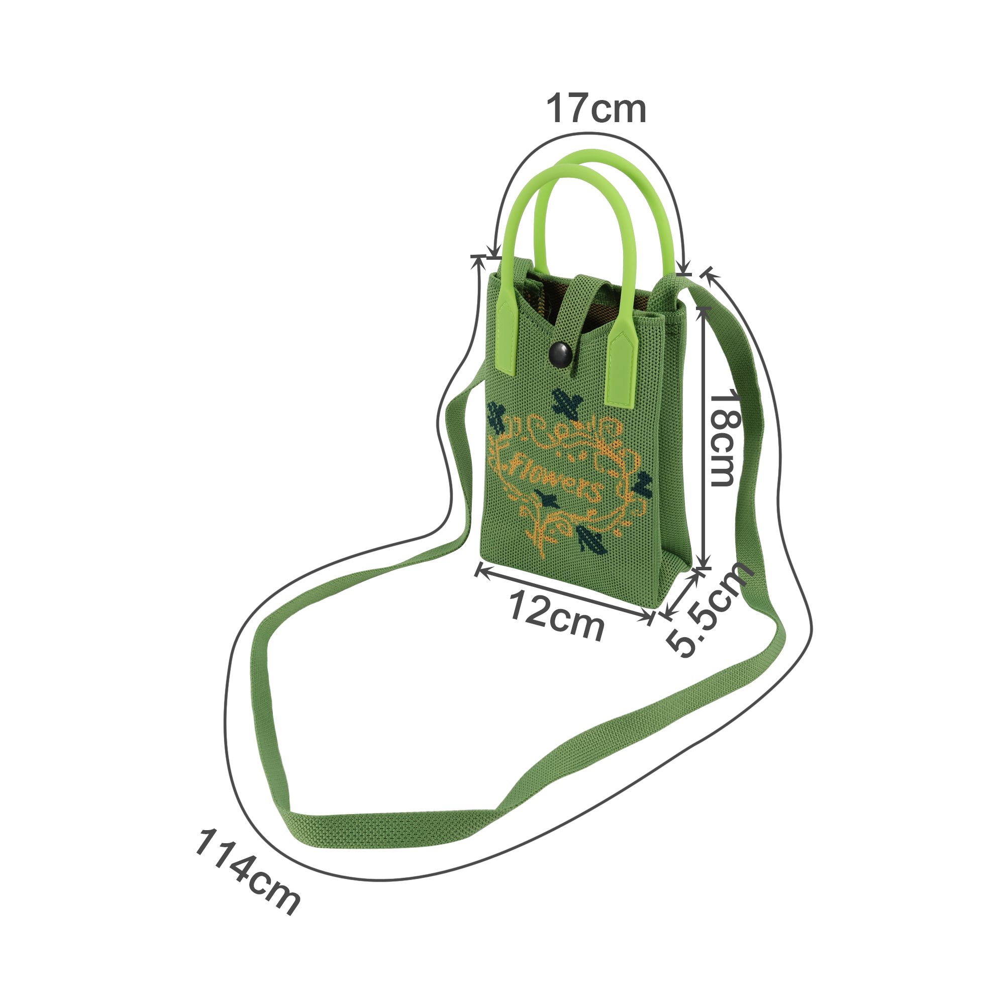 Knitted Phone Crossbody Bag with Handle - Image 4