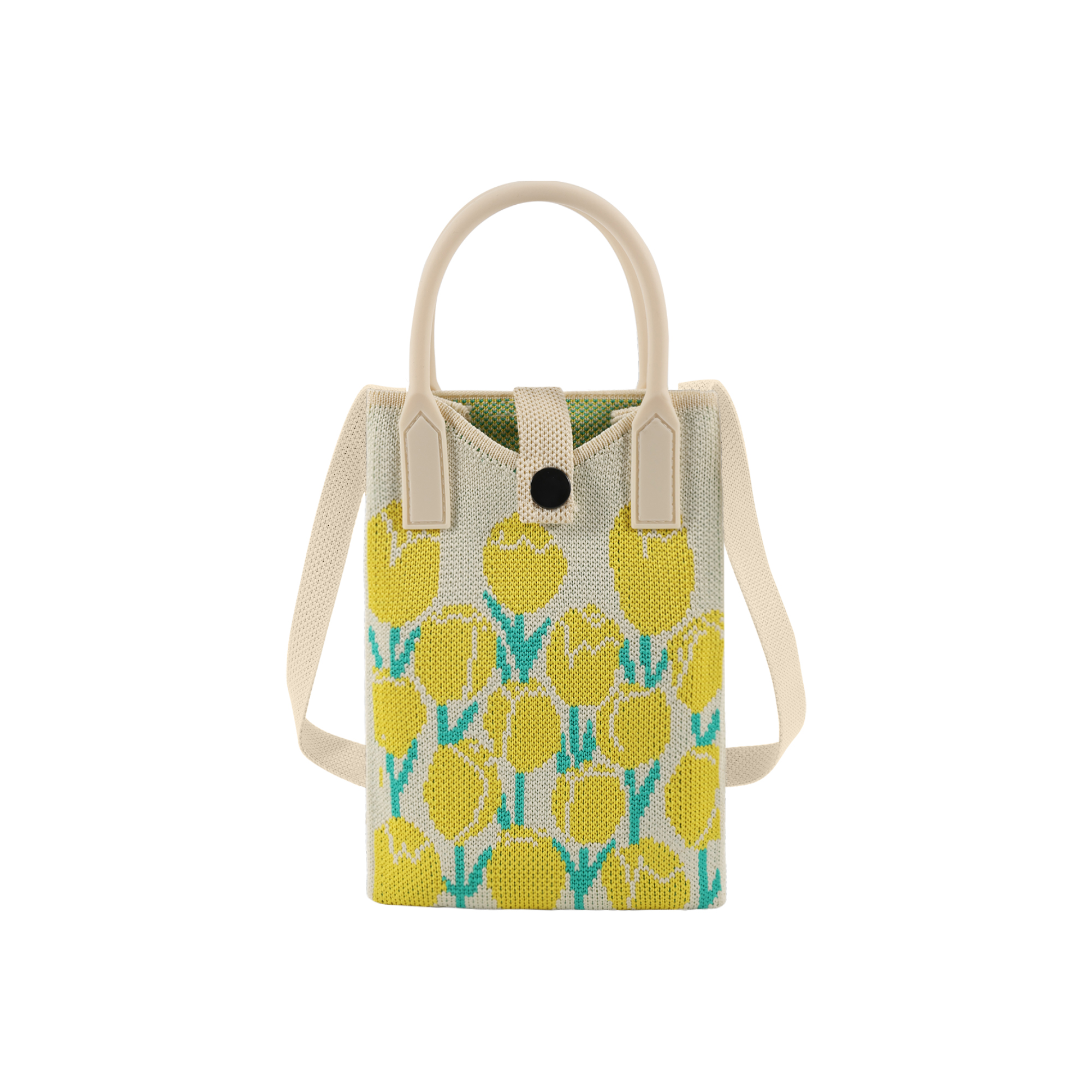 Knitted Phone Crossbody Bag with Handle - Image 3