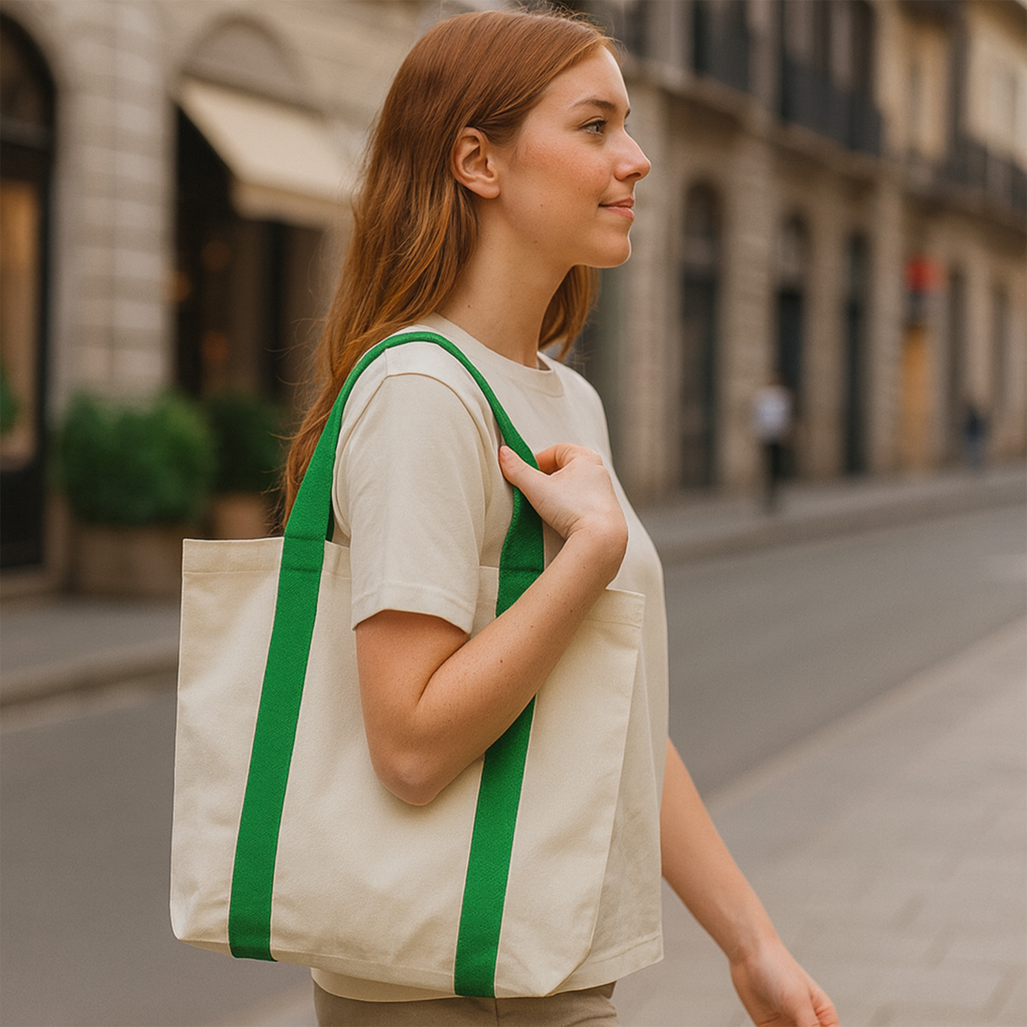Custom Woven Handle Tote Bag - Image 10