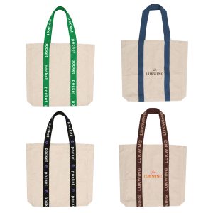 Custom Woven Handle Tote Bag